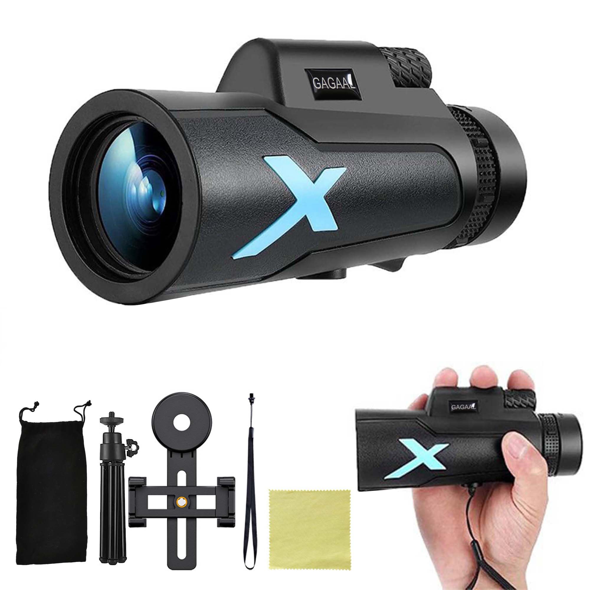 Gagaal 12X50 Monocular Telescope - Small Monocular Telescope High Power, For Smartphone Holder & Tripod, Suitable For Bird Watching Hunting Hiking Camping