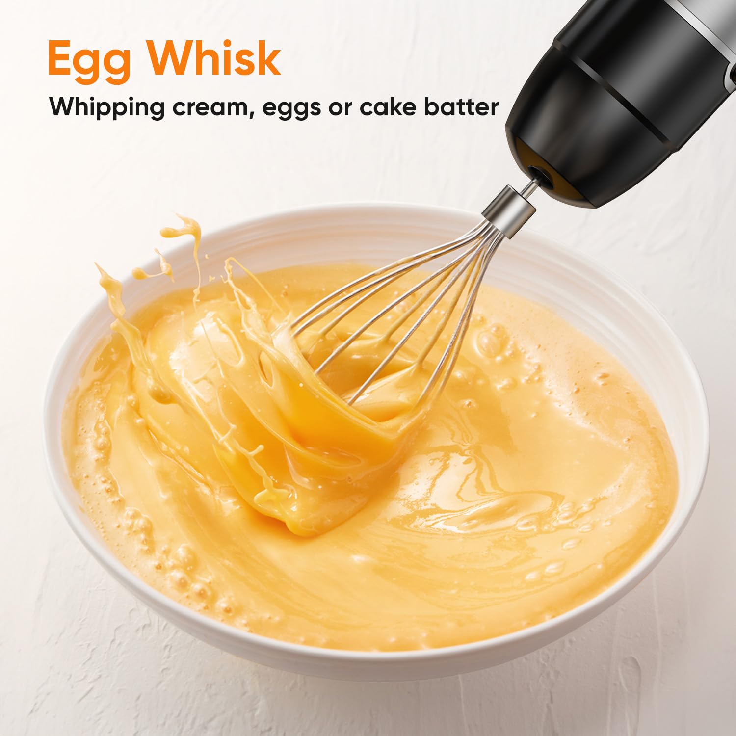 Besroy Immersion Blender Handheld 1100W Corded Hand Blender Trigger Variable Speed 3 In 1 Stick Blender With Whisk, Milk Frother Attachments Emulsion Blender Handheld For Soup, Smoothie, Puree