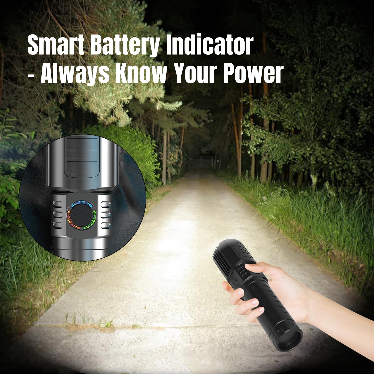 Puyinii Utility Flashlights Torch High Lumens Rechargeable, 3 Modes Led Waterproof Zoomable Linternas Handheld Small Flashlight, Adjustable Brightness Flash Light For Hurricane/Home/Emergency (2 Pack)