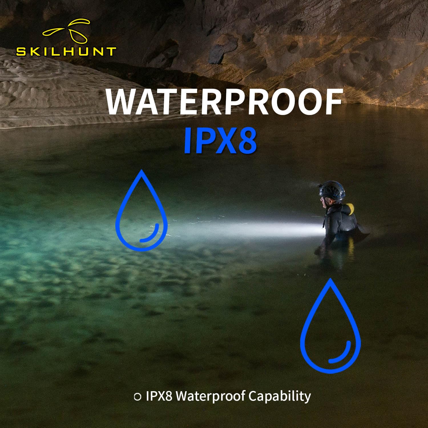 Skilhunt H04R Rc Tir Usb Rechargeable Camping Headlamp Flashlight - 1000 Lumen, Lightweight, Compact Edc Waterproof Led Headlight For Outdoor Sports Hands- (H04R Rc Cool White)