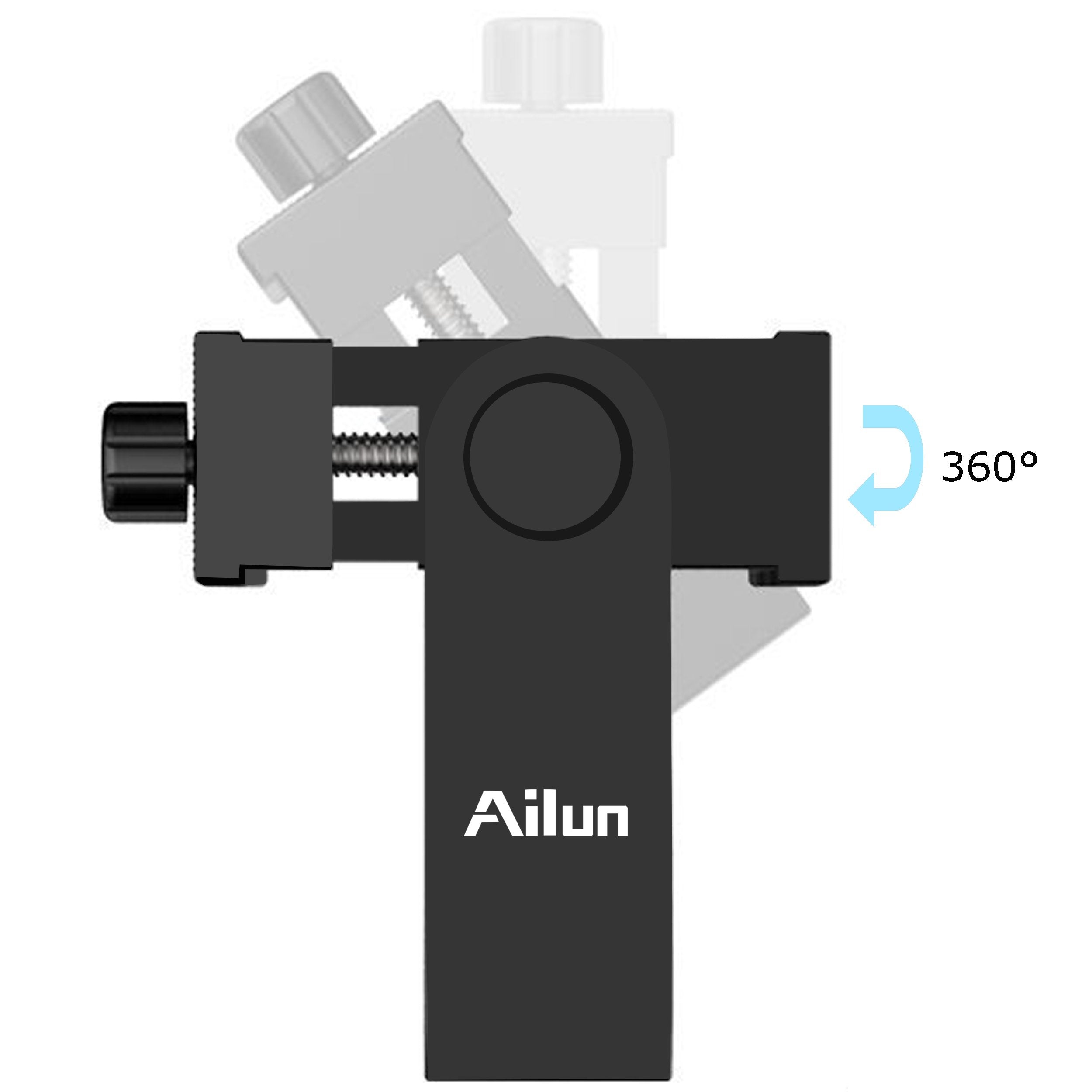 Ailun Phone Holder/Vertical And Horizontal Tripod Mount Adapter Rotatable Bracket With 1/4 Inch Screw, Adjustable Clip For Iphone, Android Cell Phone, Selfie Stick, Camera Stand