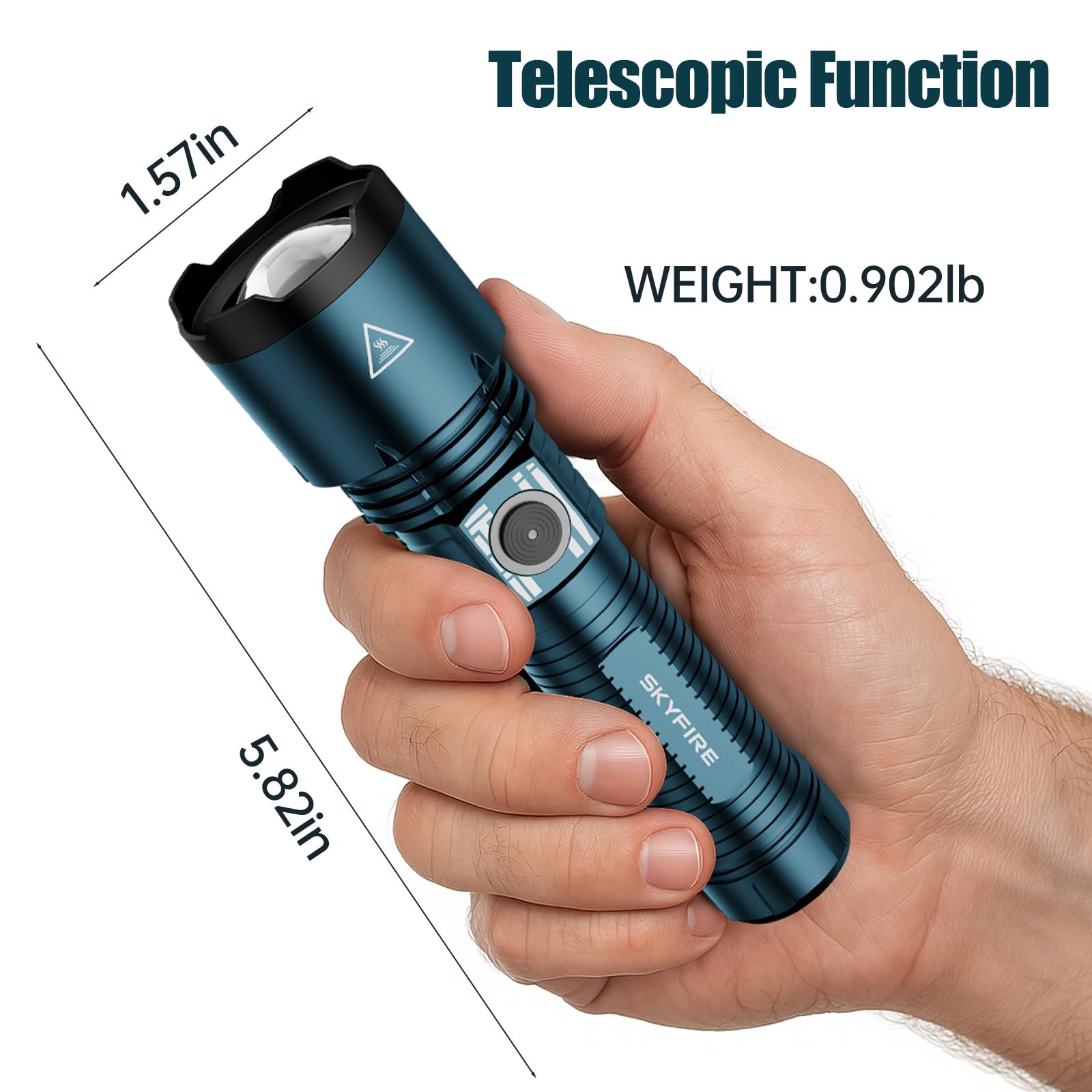 Skyfire Small Flashlight Mini,1000Lm Pocket Flashlights High Lumens, Small Flashlights Powerful, Waterproof Edc Flashlight Rechargeable Handheld Flashlights For Home,Emergency,Camping,Searching