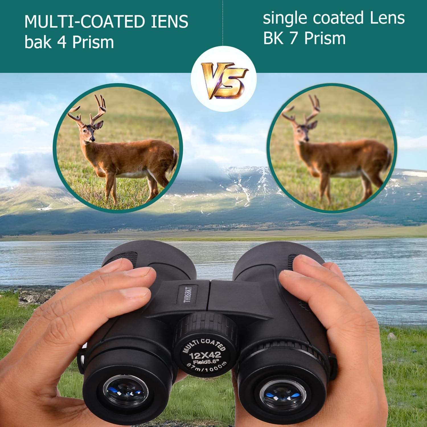 Thbsbkt 12X42 Hd High-Powered Binoculars For Adults - Professional Grade With Advanced Tripod & Phone Adapter, Waterproof Design For Outdoor Travel, Hunting, Birdwatching, And Cruises