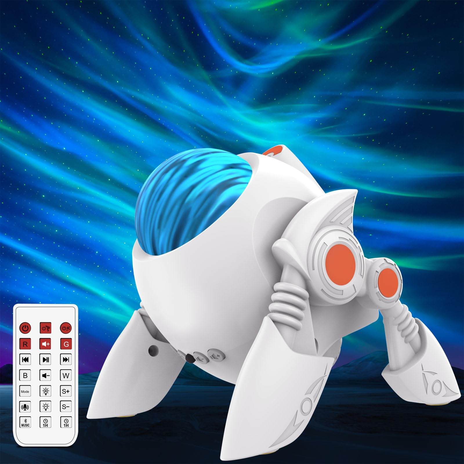 Vanxin Northern Lights Aurora Star Projector - Galaxy Light With 360 Adjustable Led Starry Night Light For Kids & Adults, Aesthetic Decor, (White)