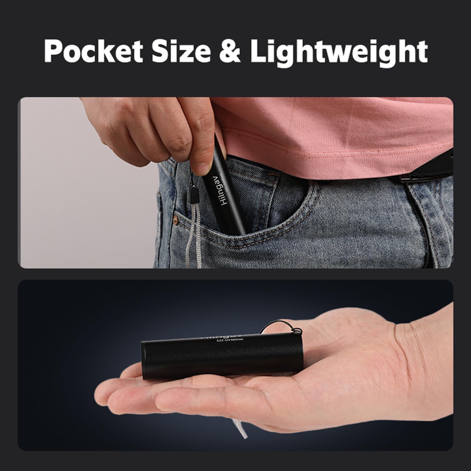 Hilngav 4 Pack Flashlight Uv Black Light 365 Nm 395 Nm, Mini Usb C Led Rechargeable Torch For Pet Dog Urine, Resin Curing, Fluorescent Agent, Stains Detection