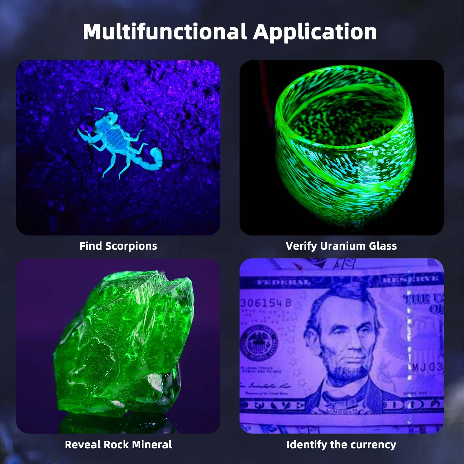 Moipejo Uv Flashlight Black Light, Ultraviolet Blacklight For Pet Urine Detection 51 Led 395 Nm, Detector Light For Dog/Cat Urine, Dry Stains, Bed Bug, Resin Curing, Scorpions Finder