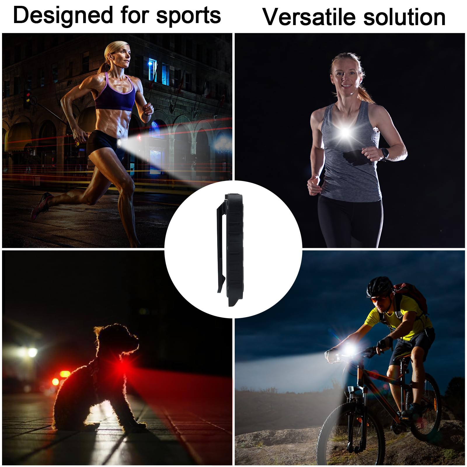 Sokosey 1Pcs Rechargeable Clip-On Flashlight - Ultimate Running Light For Runners, Safety Light For Night Walking & Dog Walking, Enhanced Visibility & Nighttime Safety Gear