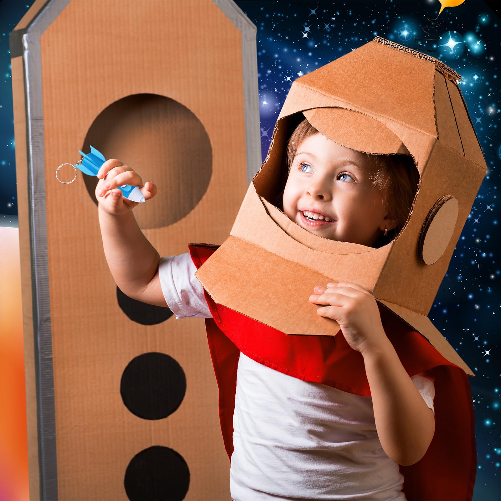 Hcewsbfd 320 Pcs Helicopter Mini Flashlight Keychain,Rocket Led Flashlight, Mini Flashlights In Bulk Colorfulsmall Led Flashlight Keychain Astronaut Party Favors For Kids