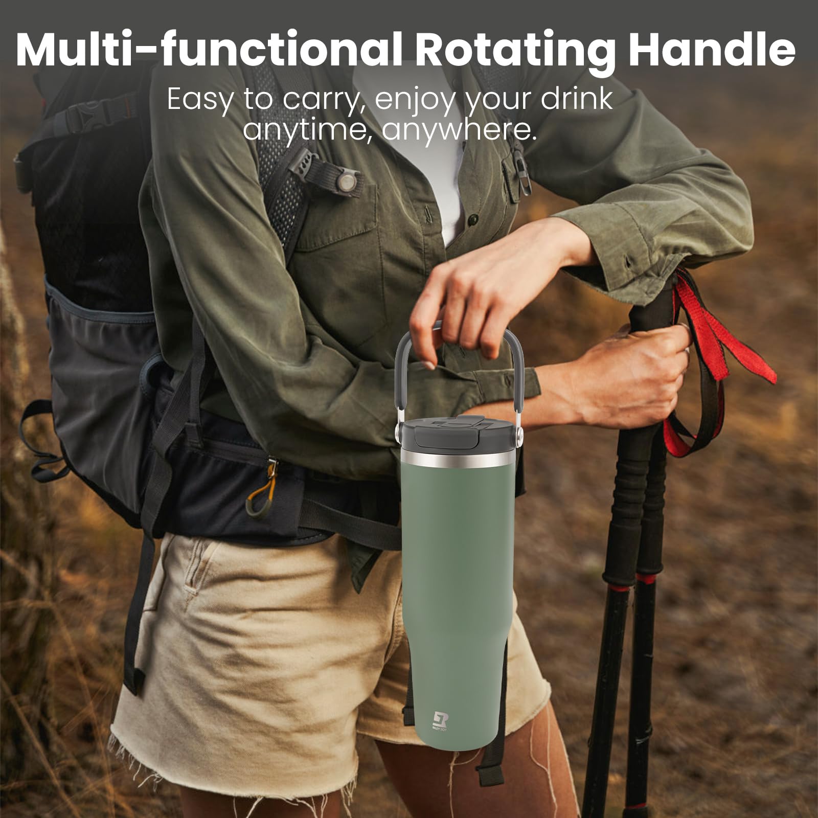 32 Oz 2.0 Stainless Steel Tumbler With Leak-Proof Lid And Straw, Double-Wall Vacuum Insulated