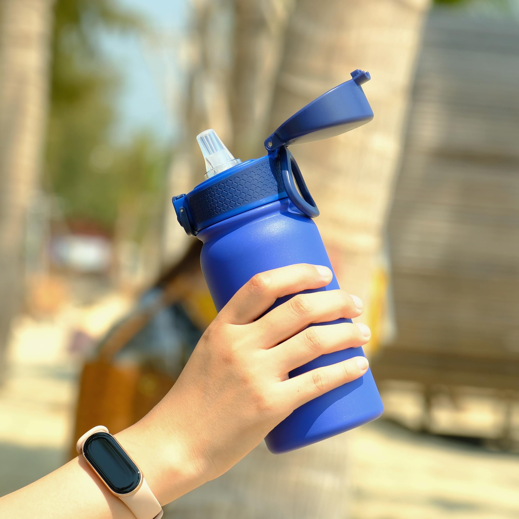 Oldley 12Oz Kids Water Bottle, Stainless Steel Insulated Water Bottle For Kids, With Straws Leak-Pr