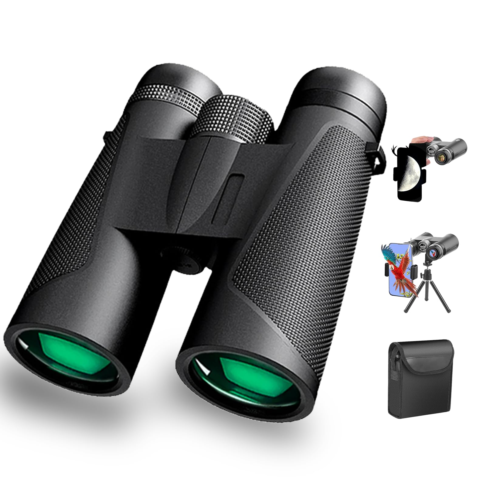 Aiscrofa Aiscrofa12X42 Hd Binoculars For Adults High Powered With Phone Adapter, Tripod And Tripod Adapter - Super Bright Waterproof Binoculars For Bird Watching Cruise Ship