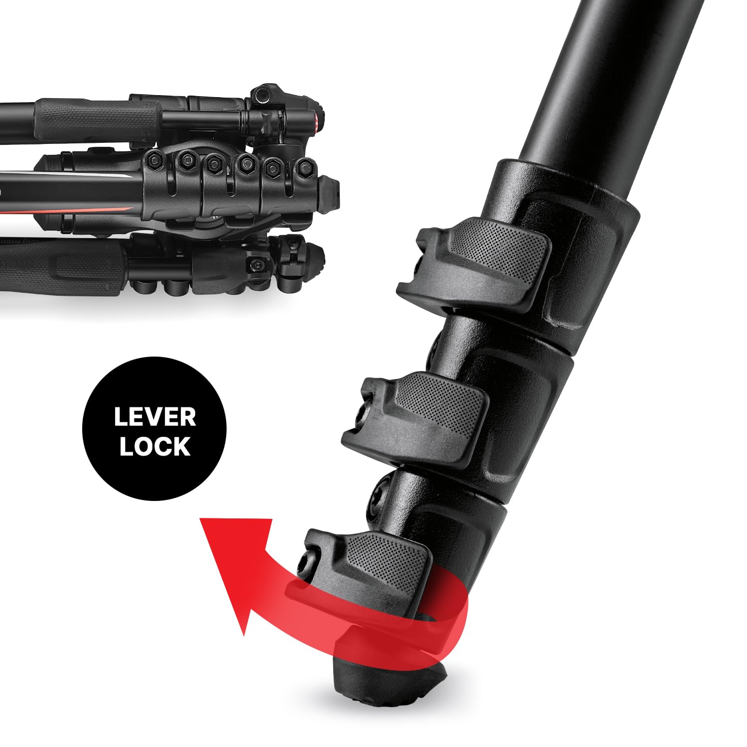 Manfrotto Be Live Advanced 4-Section Aluminum Travel Tripod With 3-Way Fluid Head