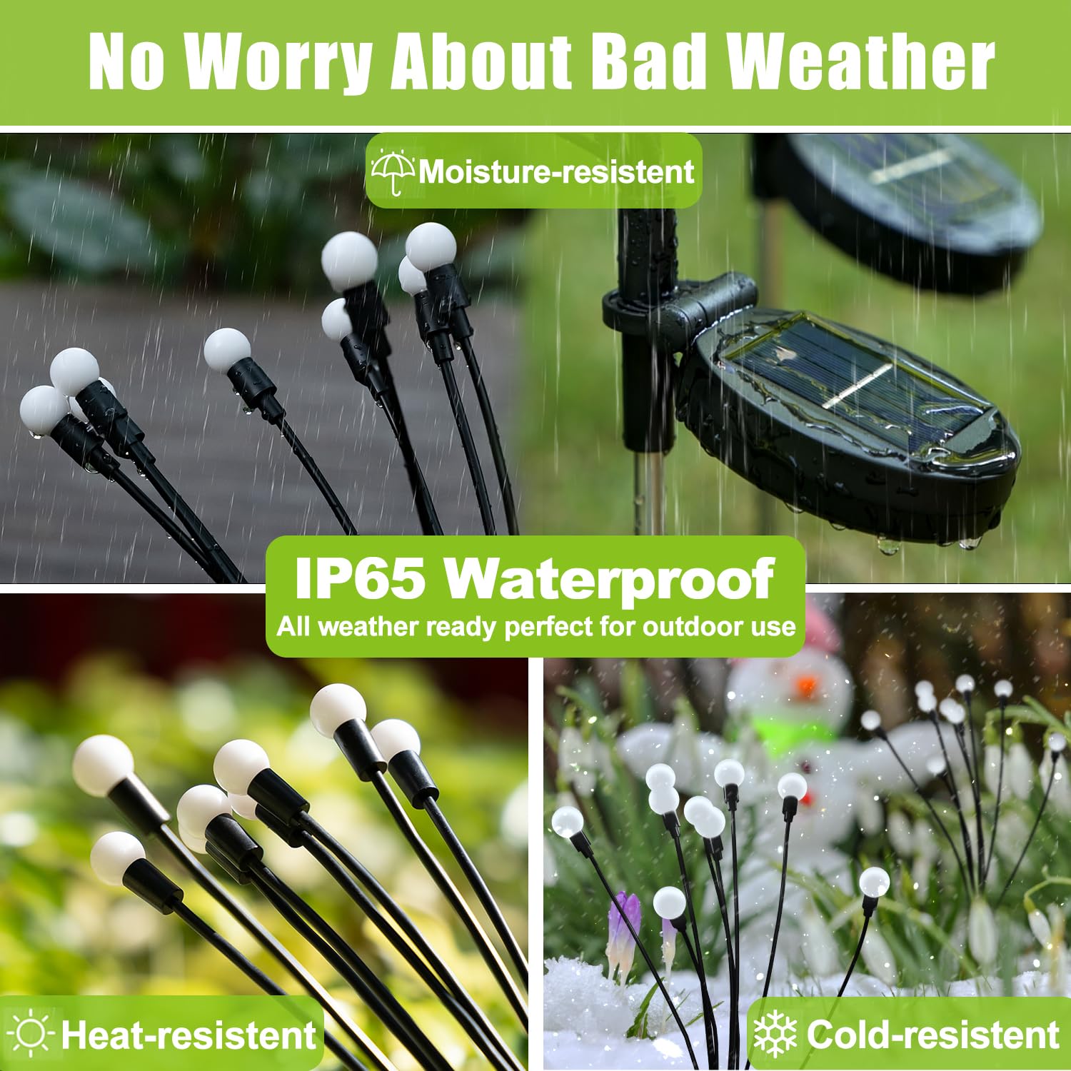 Flumy Solar Lights Outdoor Waterproof 2 Pack, Outdoor Firefly Light For Yard Patio Garden Decor, Solar Lights For Outside Gardening Supplies, For Grandma