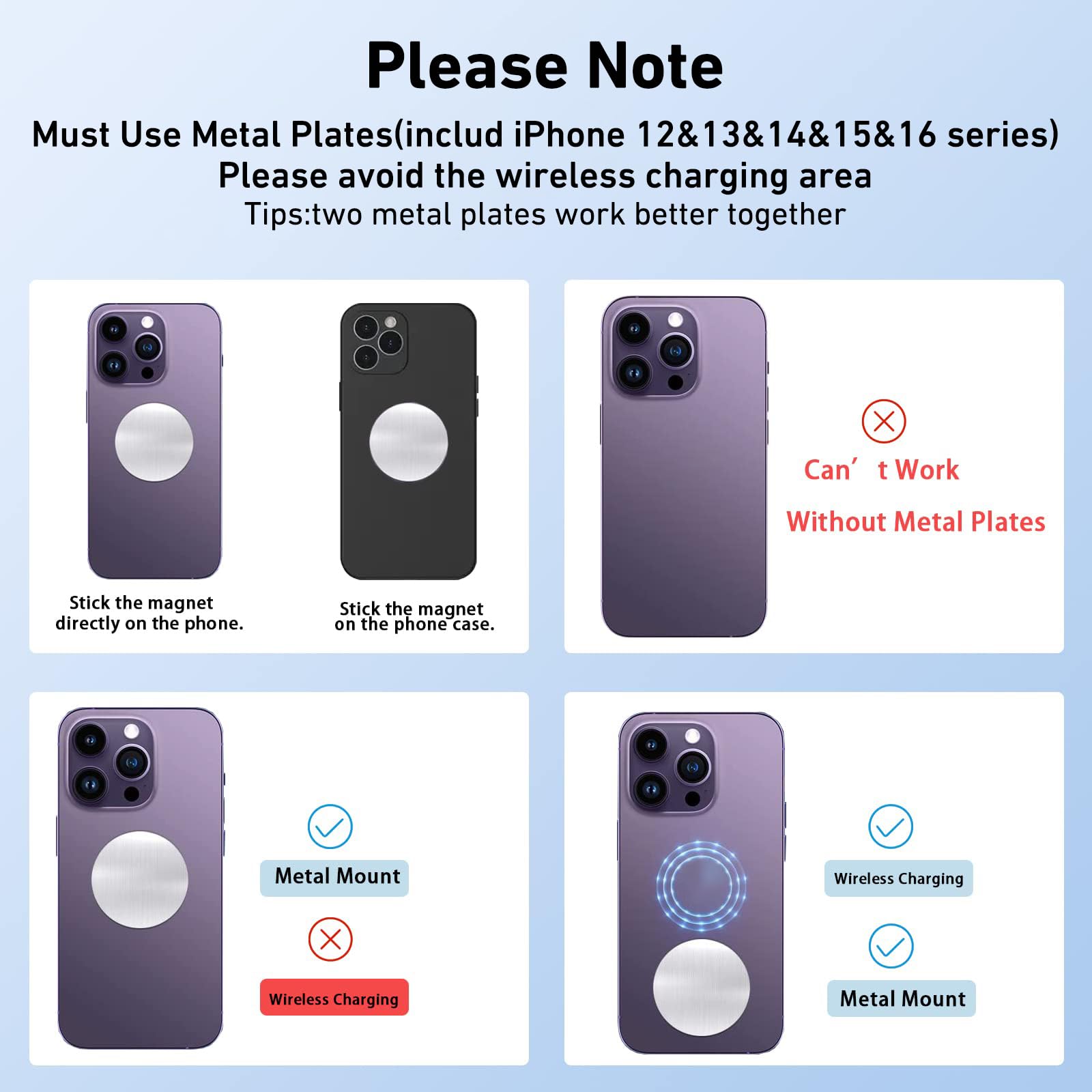 Zchan Car Phone Holder Fit For Bm-W X5,X6,Air Vent Phone Mount Fit For X5 2014-2018,X6 2015-2019,Custom Fit Magnetic Phone Holder Compatible For All Phones
