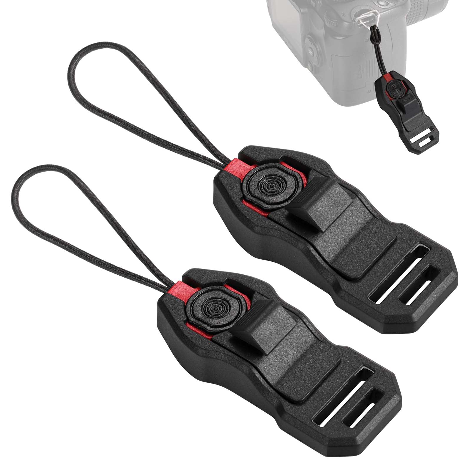 Yullmu Camera Strap Quick Release Buckle Set Of 2 – Compatible For Peak Design Buckle 198 Lbs Load Capacity Fits Dslr/Slr Cameras Binoculars Wrist Straps For Photography Outdoor Travel(Black)