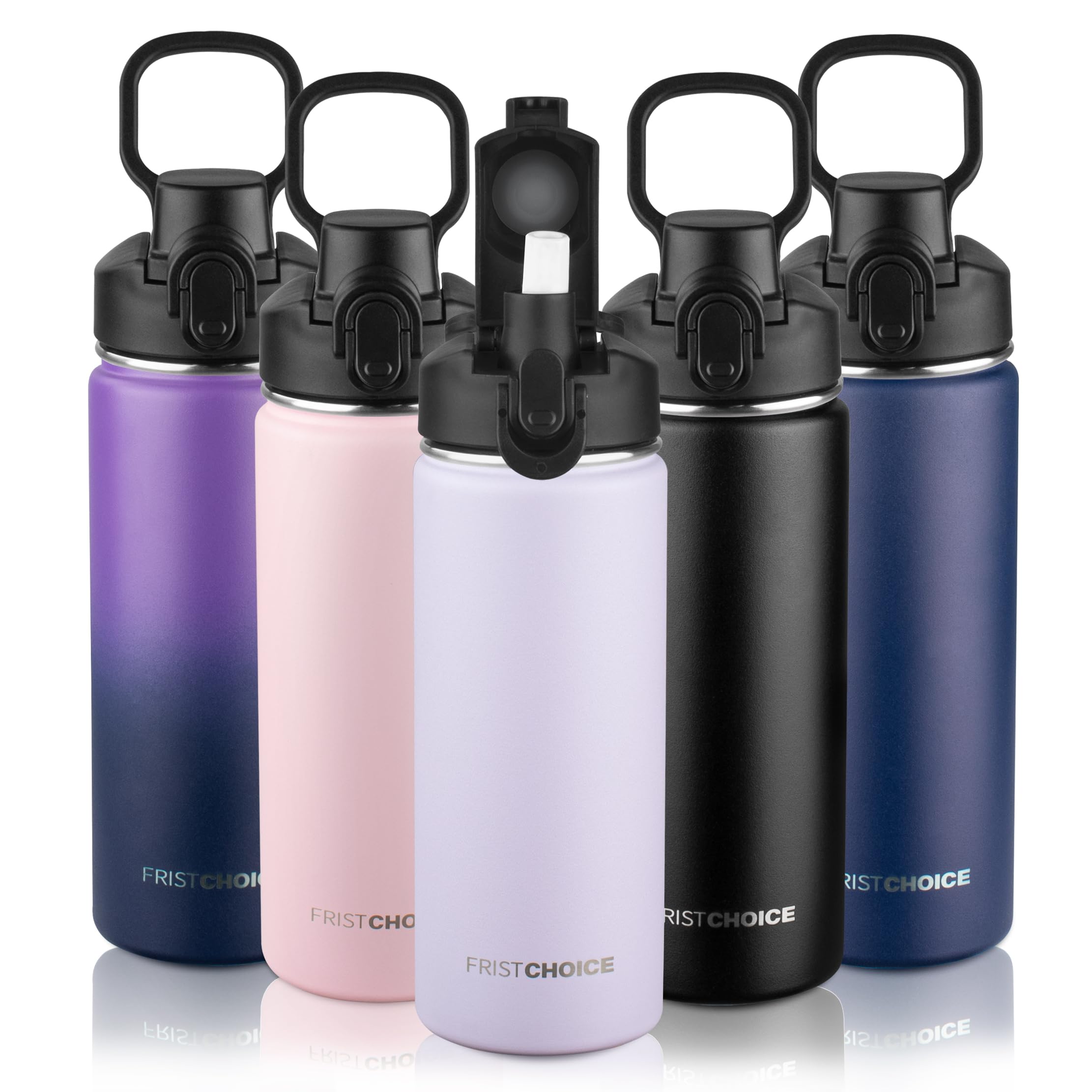 Insulated Water Bottle With Lid,18Oz Stainless Steel Water Bottle For Boys,Girls,Double Wall Vacuum