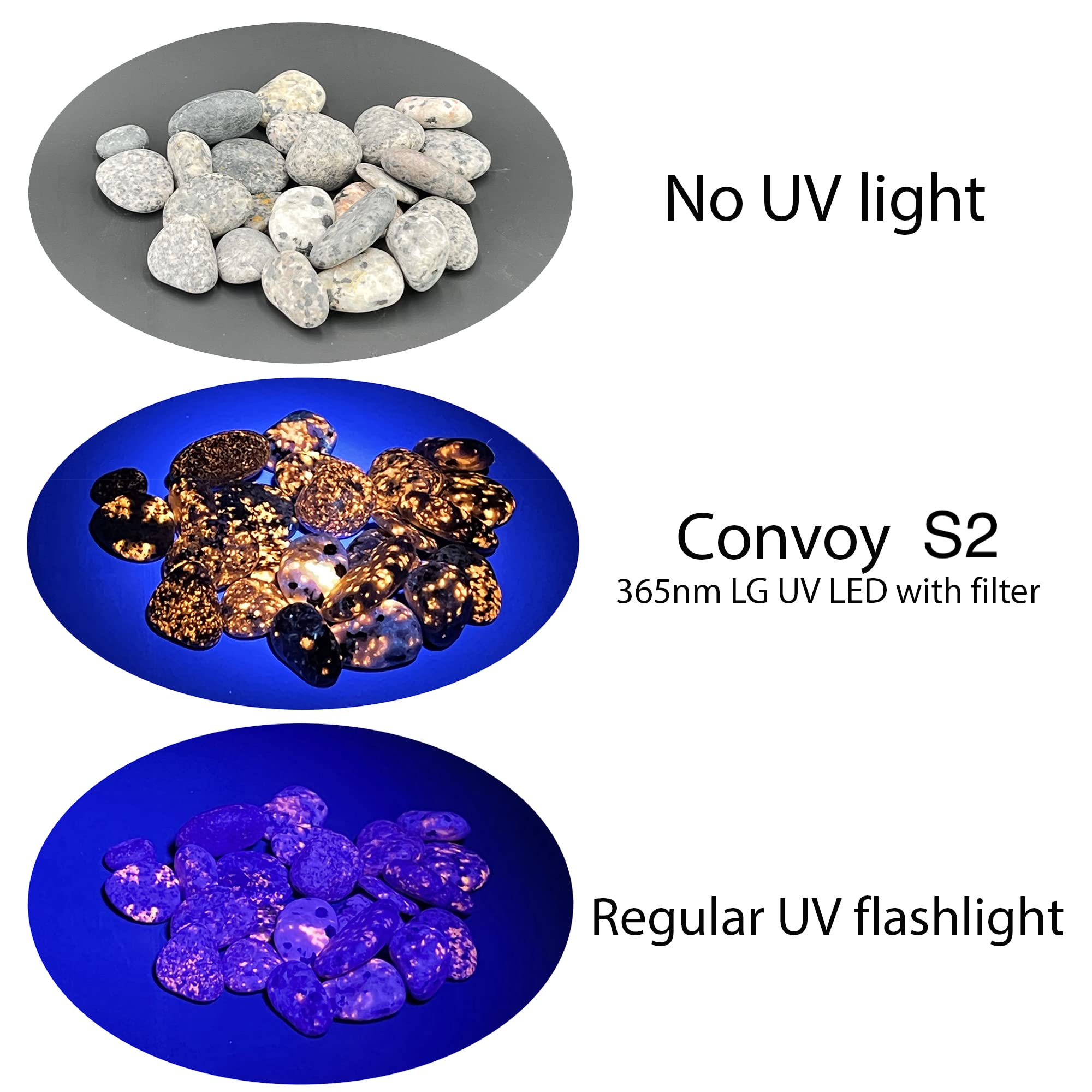 The Petoskey Stone Convoy S2 + Uv 365Nm Led Flashlight With Filter For Yooperlite Hunting