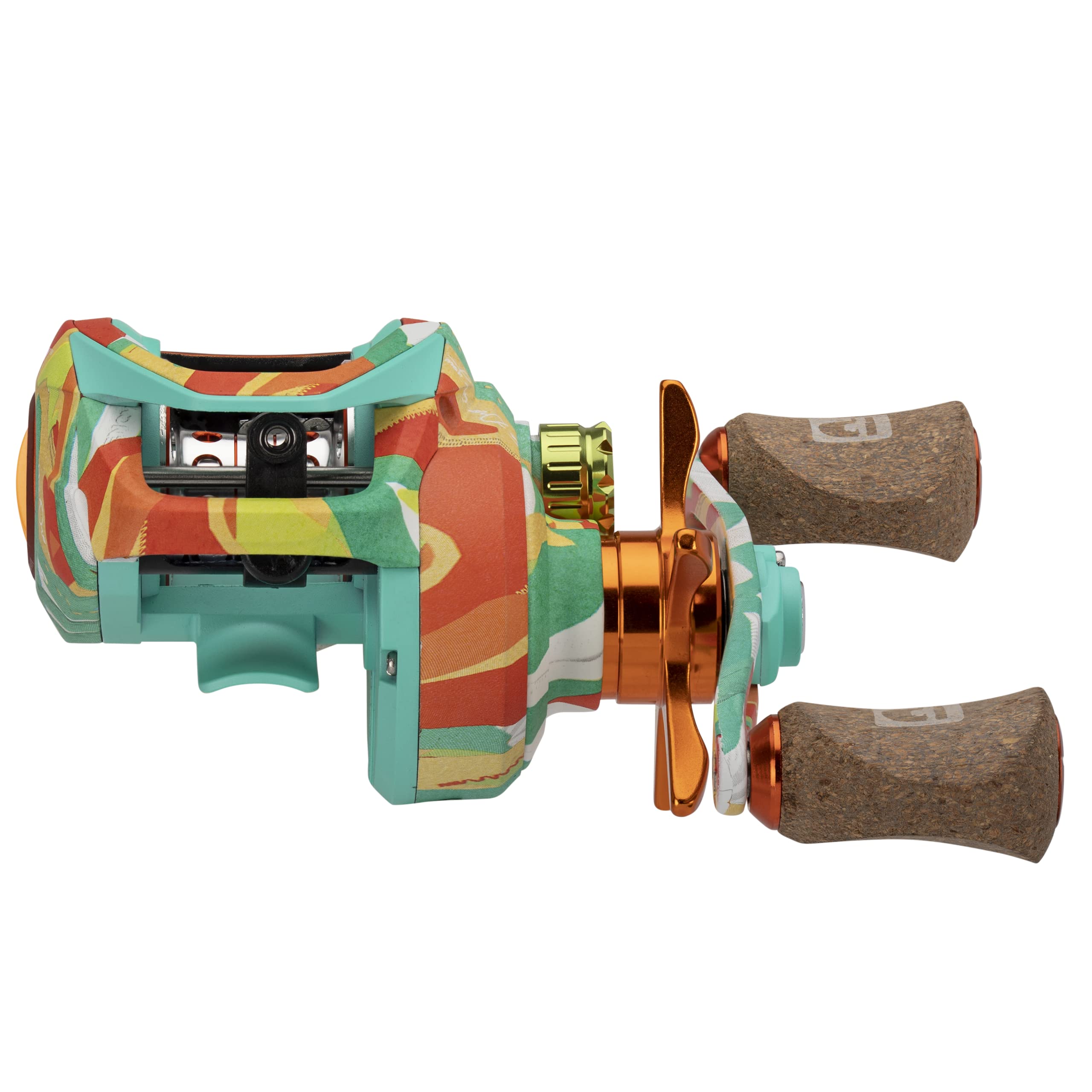 Anything Possible Profishiency Krazy Left Hand Baitcast Reel  Graphite Frame & Sideplates  6.6:1 Gear Ratio  Carbon Fiber Drag System  Handle W/Premium Cork Knobs