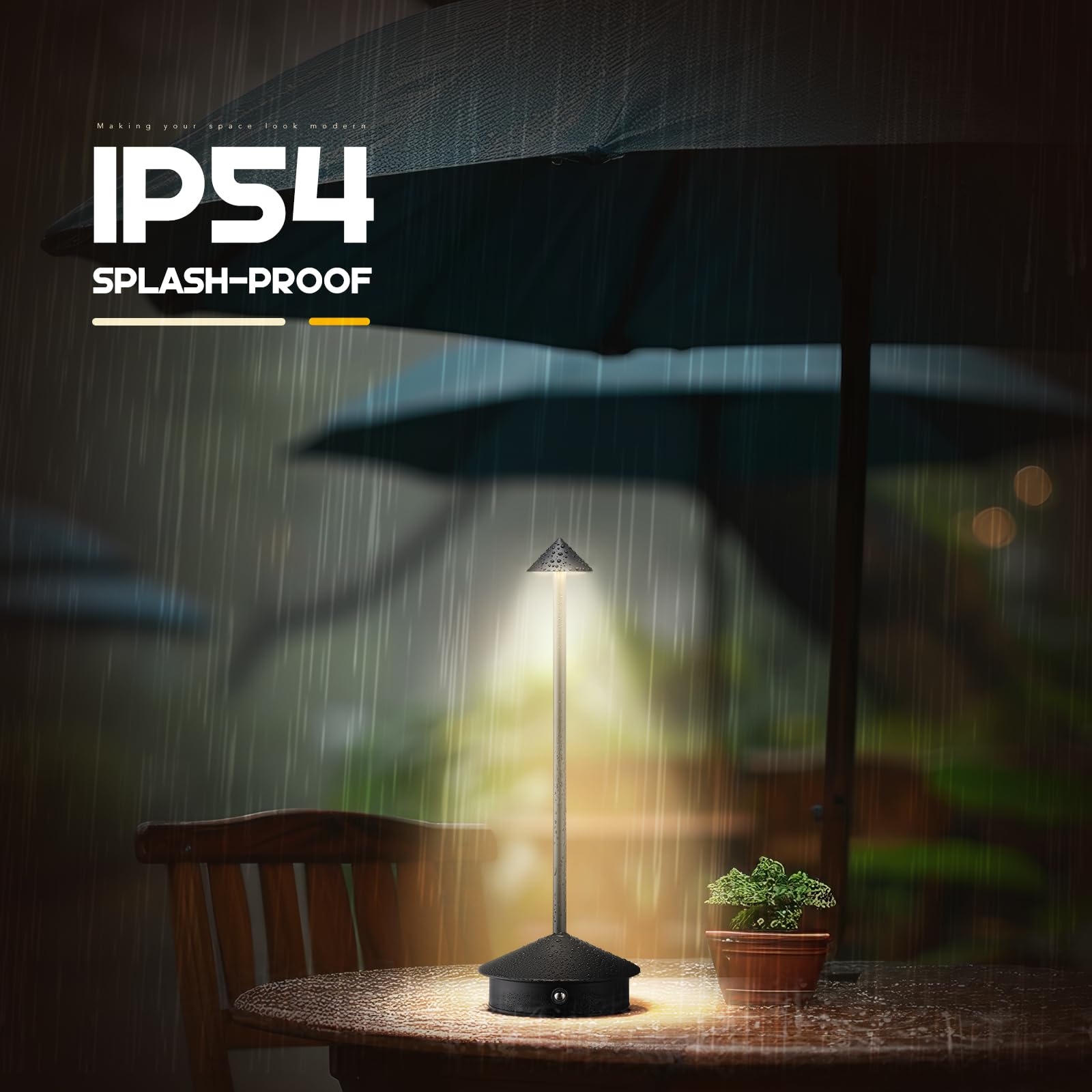 Vihose 2 Pack Cordless Table Lamp Rechargeable Led Modern Minimalist Table Lamp Portable Desk Lamps 5000 Mah 3 Level Brightness Dimmable Light Lamps For Living Room Restaurant Outdoor