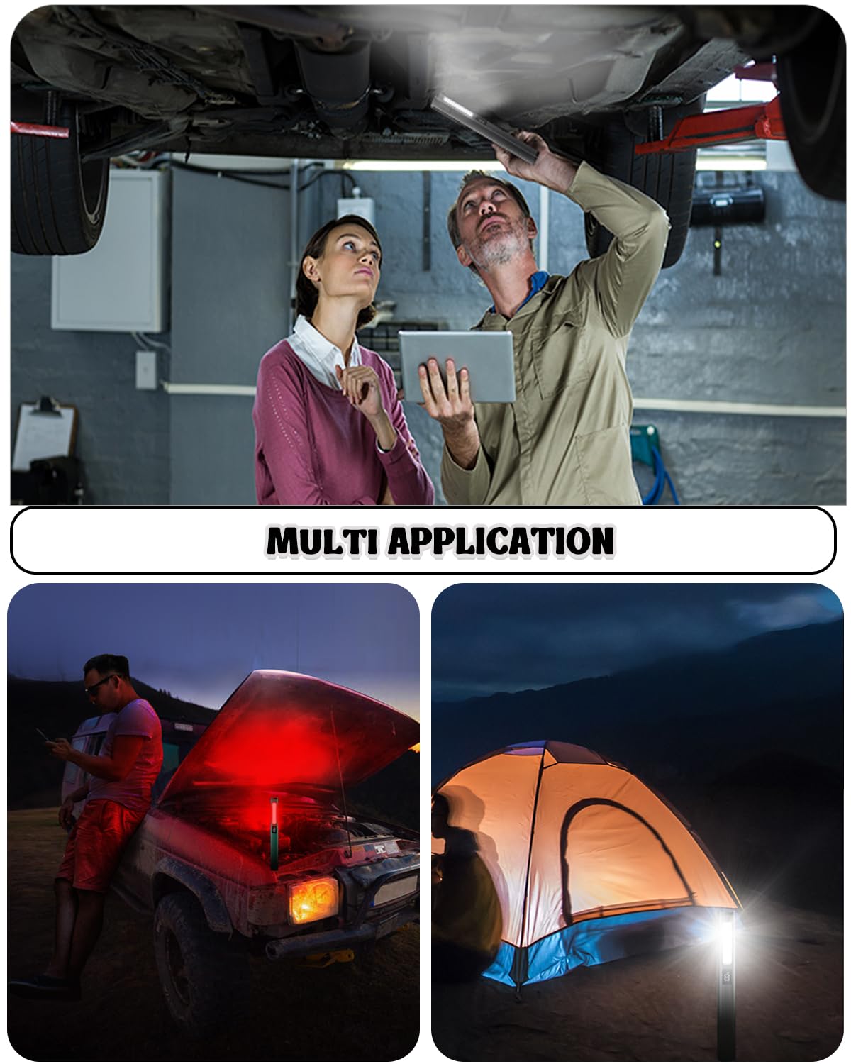 Cussity Rechargeable Pen Flashlights With Cob Lights, Led Pen Lights With 6 Light Modes, Pocket Flashlight With Clip With Led Power Display, Penlight For Camping/Inspection/Emergency,Green