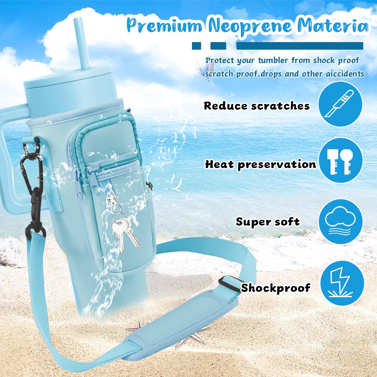 40 Oz Tumbler With Handle Lid And Straw & 40 Oz Tumbler Accessories - Vacuum Insulated Stainless