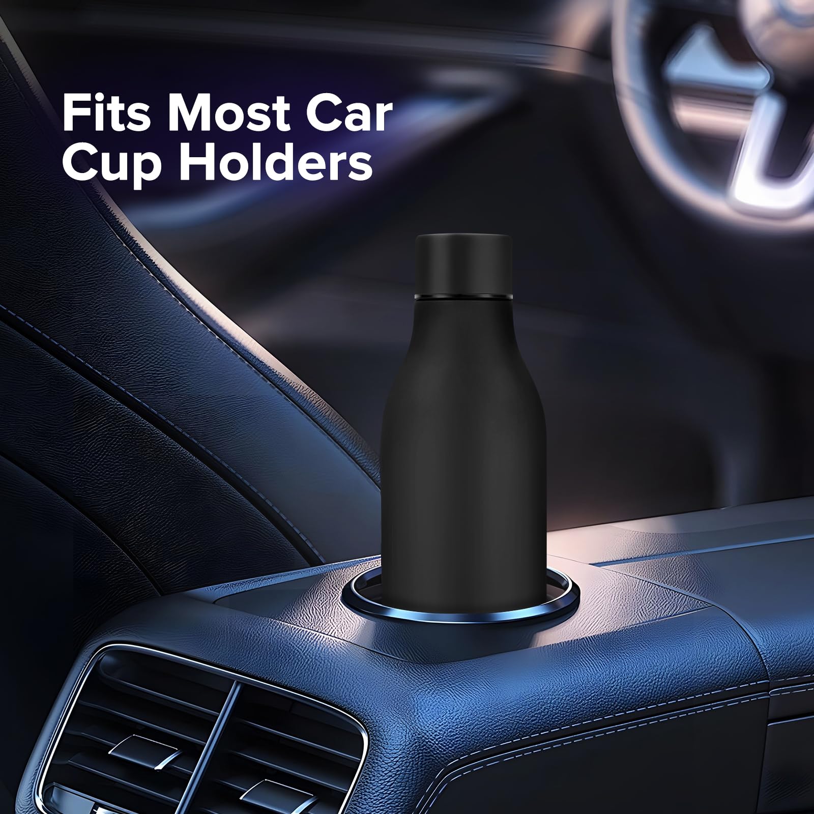 Insulated Metal Water Bottle, 18 Oz Stainless Steel Leak-Proof Gym Water Bottle With Lid For Men