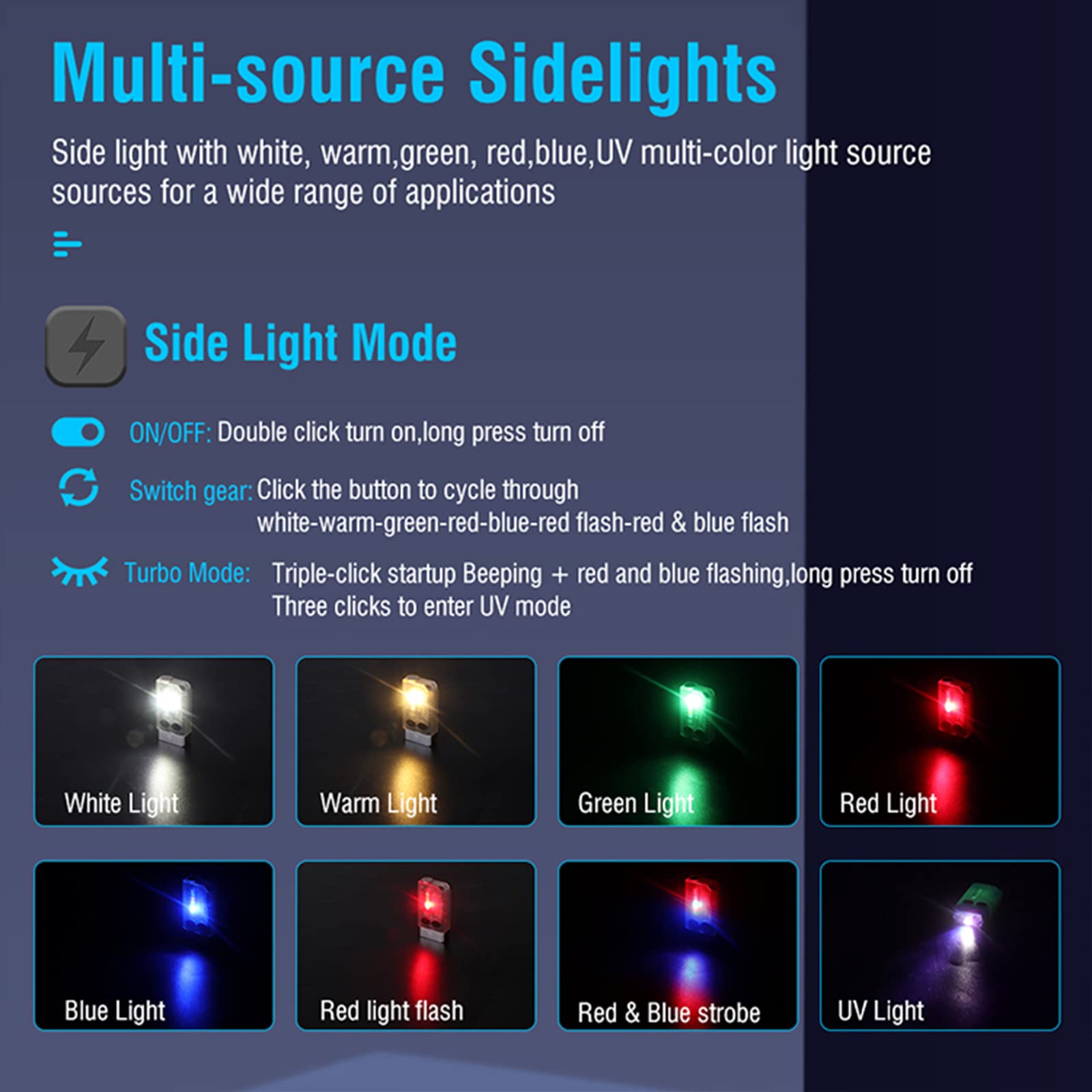 Fitorch Small Powerful Edc Flashlight, Super Bright 1000 Lm Rechargeable Led Keychain Flash Light With 365Nm Uv Red Green Blue Light, Mini Pocket Cob Side Tail Magnet - 14 Modes, Ipx4, White (V10)