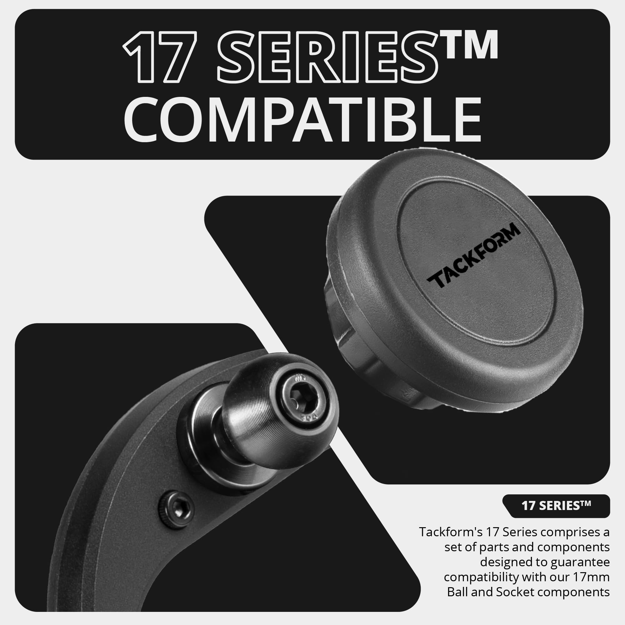 Tackform Link Vent Mount Universal Magnetic Phone Holder Compatible With 2016- Toyota Tacoma And 2014- Toyota Tundra  Billet Aluminum Base, No-Slip  Short Reach  Not Compatible With Magsafe