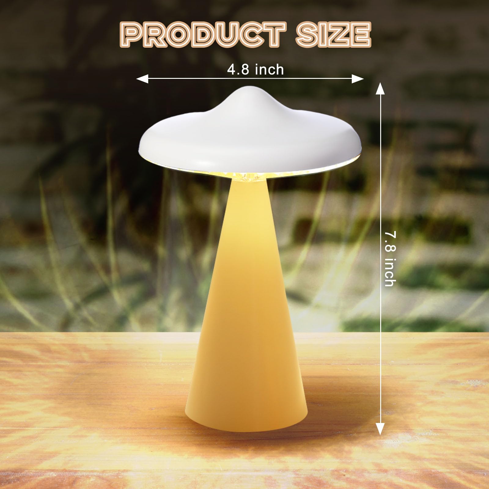 Vihose 2 Set Small Mushroom Lamp Touch Mushroom Table Lamp 3 Speed Dimming Warm Cold Night Light Small Desk Nightstand Decor For Bedroom Table Nursery Bed Birthday
