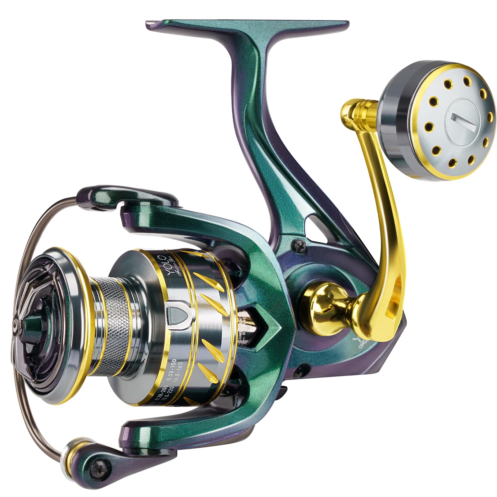 Thkfish Freshwater Spinning Fishing Reel, 18-33Lbs Max Drag, 5.1:1 Gear Ratio, 5+1Bb Ball Bearings Lightweight Graphite Frame Saltwater Freshwater For 2000,3000,4000,6000 Spinning Reels