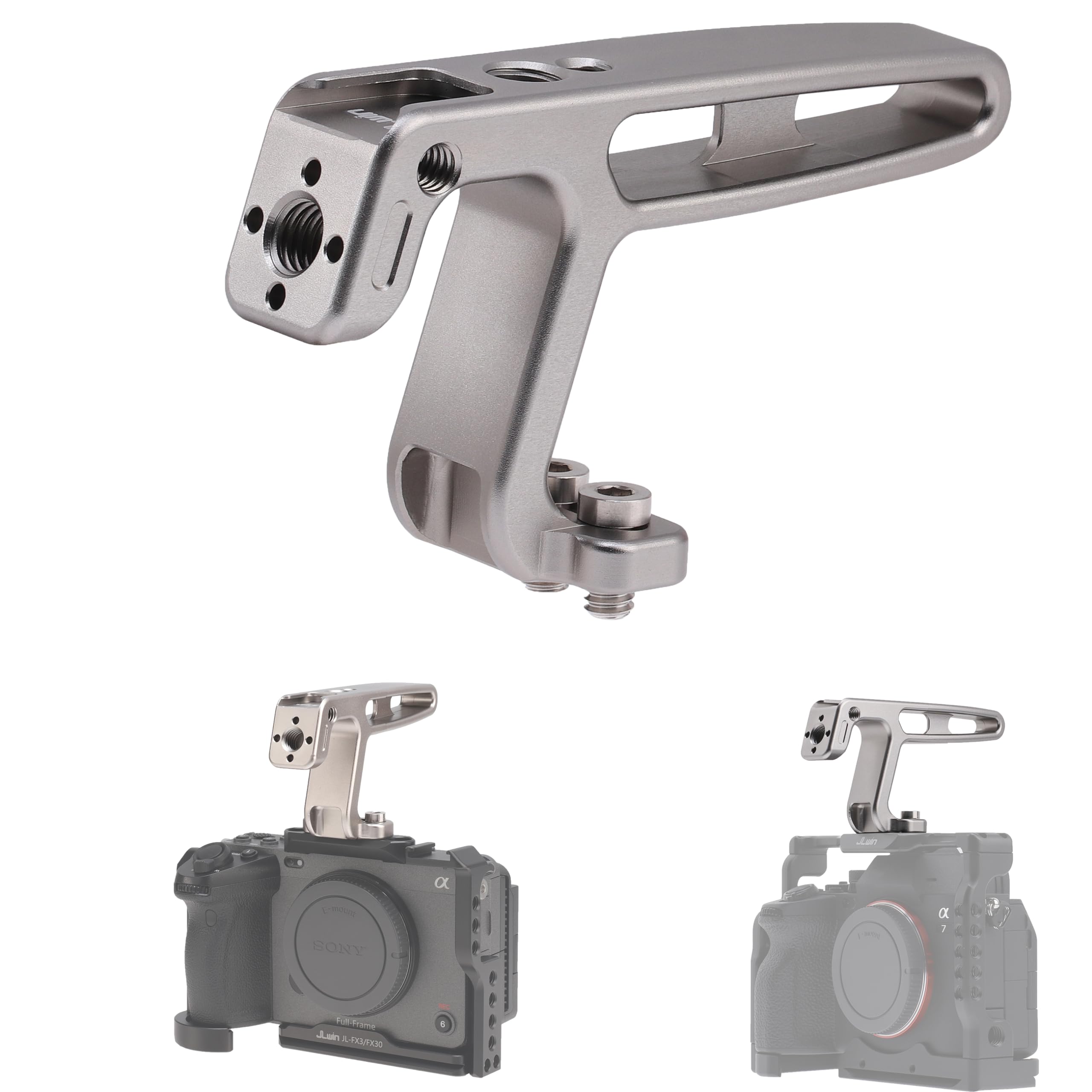 Fotga 4.2Inch Top Handle Stabilizer With Dual 1/4"-20 Screw Mount For Canon Nikon Sony Dslr Mirrorless Camera Cage Vlogging Shooting