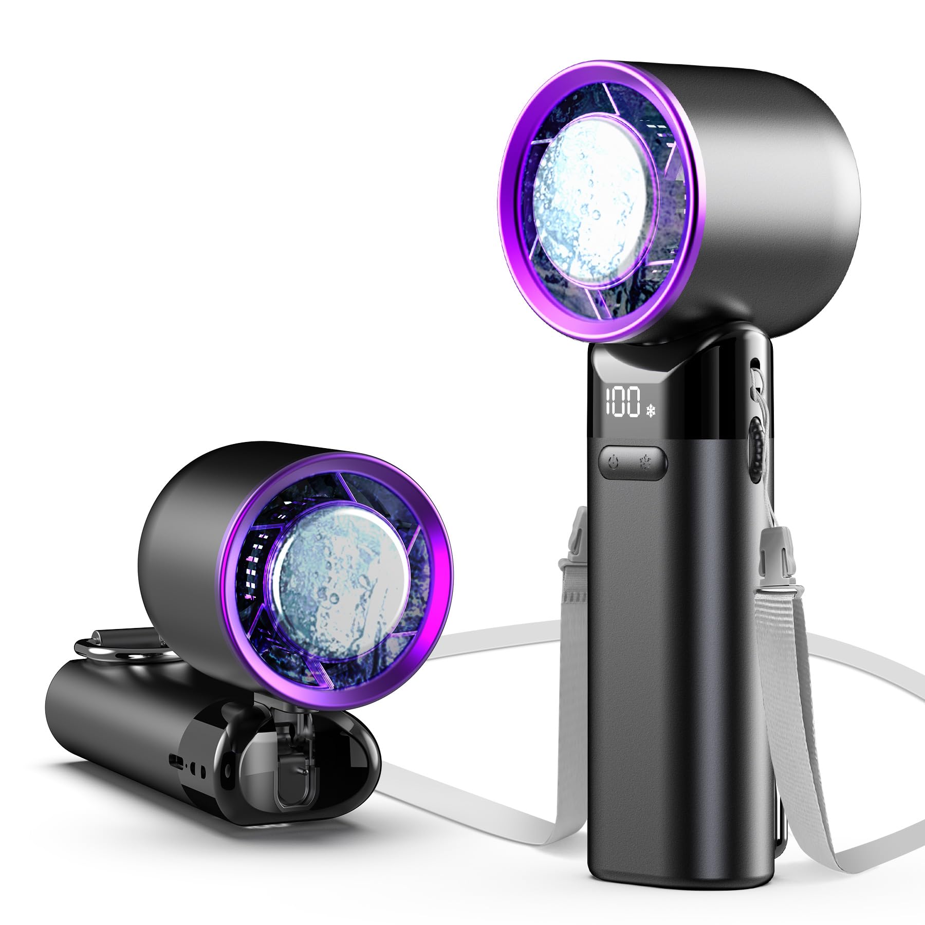 Sylvwin Portable Handheld Fan,Adjustable Mini Fans Speed(1-100),5000Mah Battery Rechargeable - Koospark