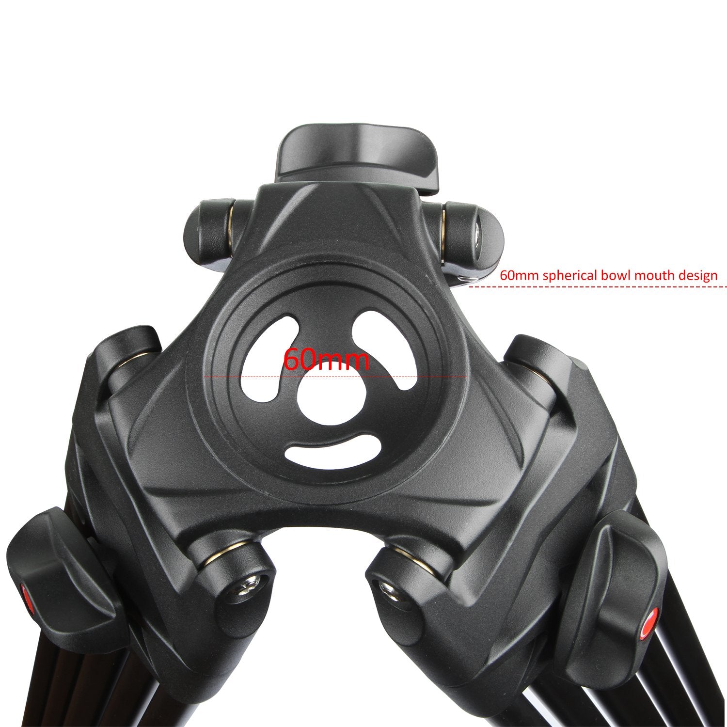 Viltrox Vx-18M Professional Aluminum Alloy Heavy Duty Video Camera Camcorder Panorama Tripod With Fluid Drag Head For Dslr Video Recorder,188Cm/74 Inch