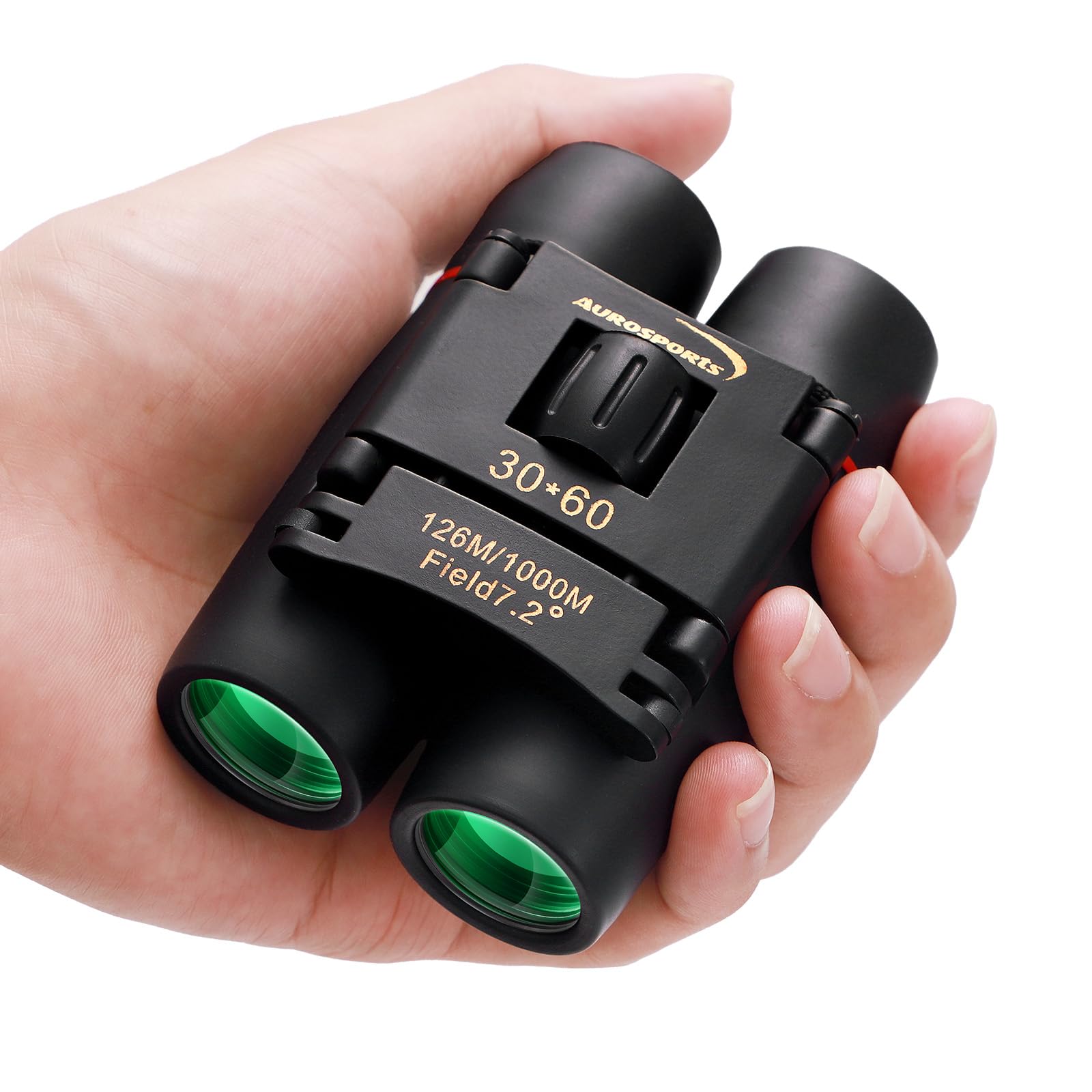 Aurosports 30X60 Small Binoculars For Adults Folding Bird Watching - Mini Compact Binocular For Kids High Power Easy Focus Binoculars For Travel Hunting