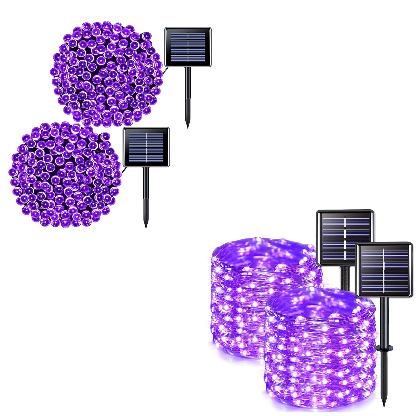 Jmexsuss Purple Solar Halloween Lights(Solar String Lights And Solar Fairy Lights)