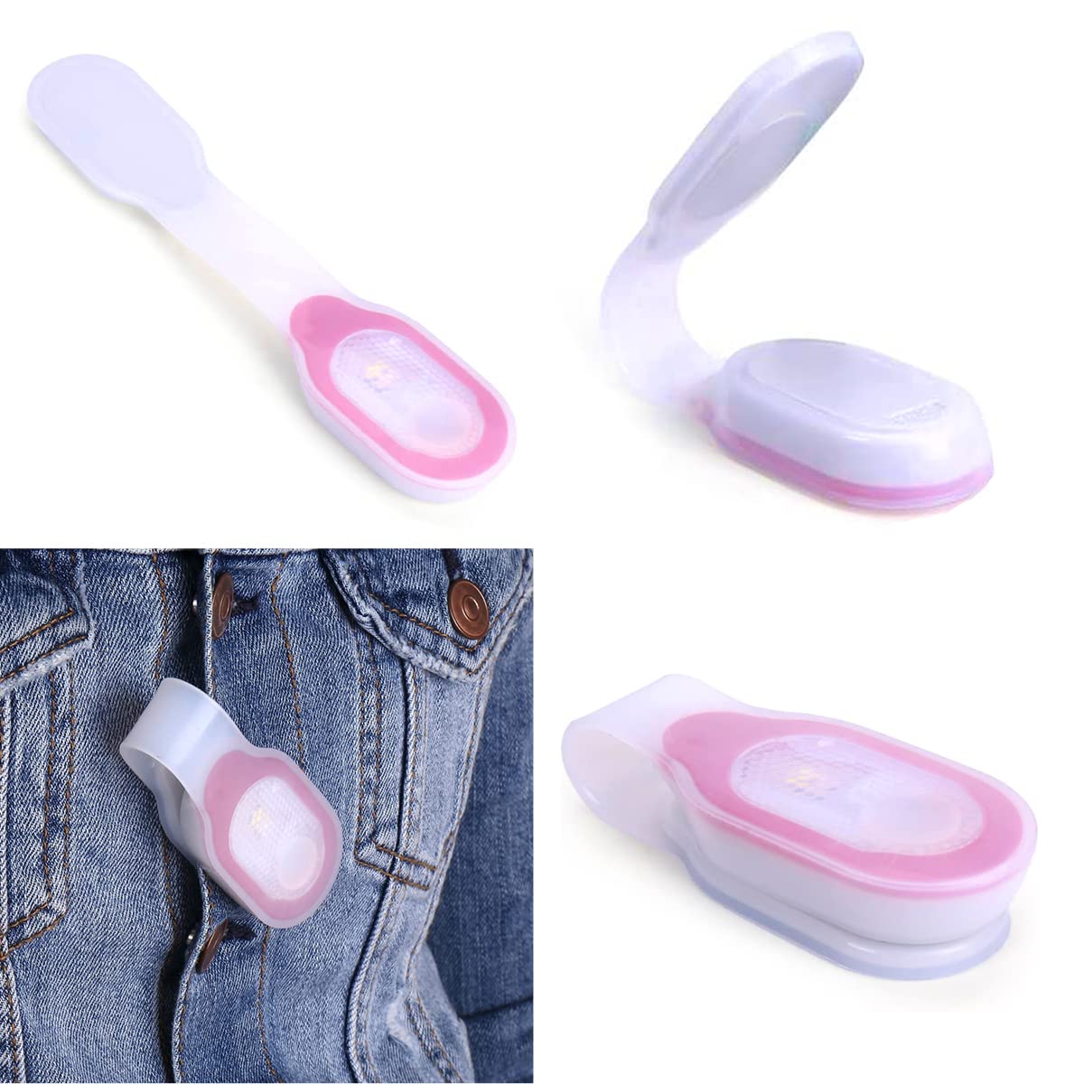 Pozlle Led Flashlights Clip On Flashlight Night Safely Nursing Night Light Hands  Strong Magnetic To Grip Clothing. Perfect For Hiking, Dog Walking, Running, Doctors, Nurses, Police Officers