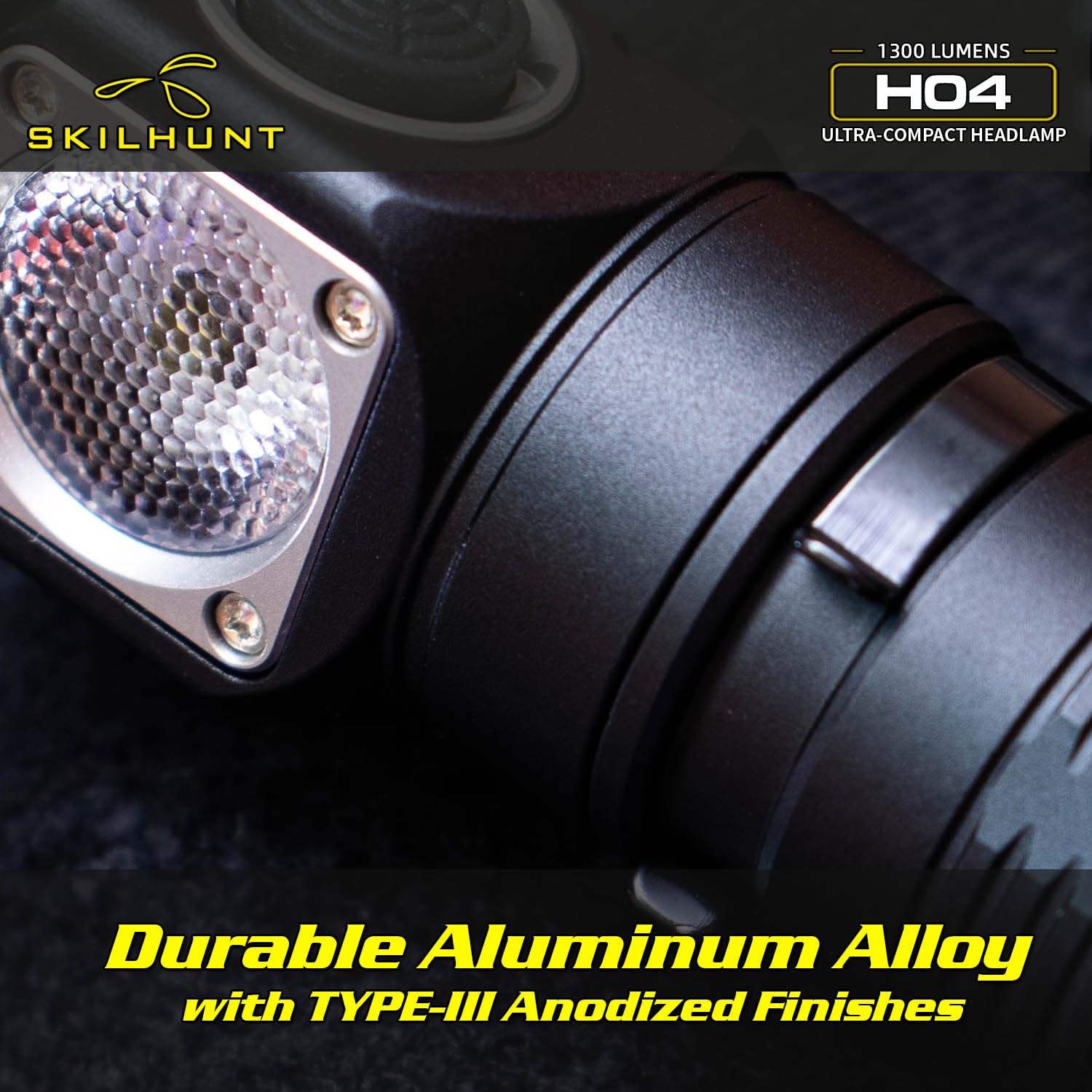 Skilhunt H04 Tir Camping Headlamp Flashlight - 1000 Lumen, Lightweight, Compact Edc Waterproof Led Headlight For Outdoor Sports Hands- (Cool White With Bl-133C)