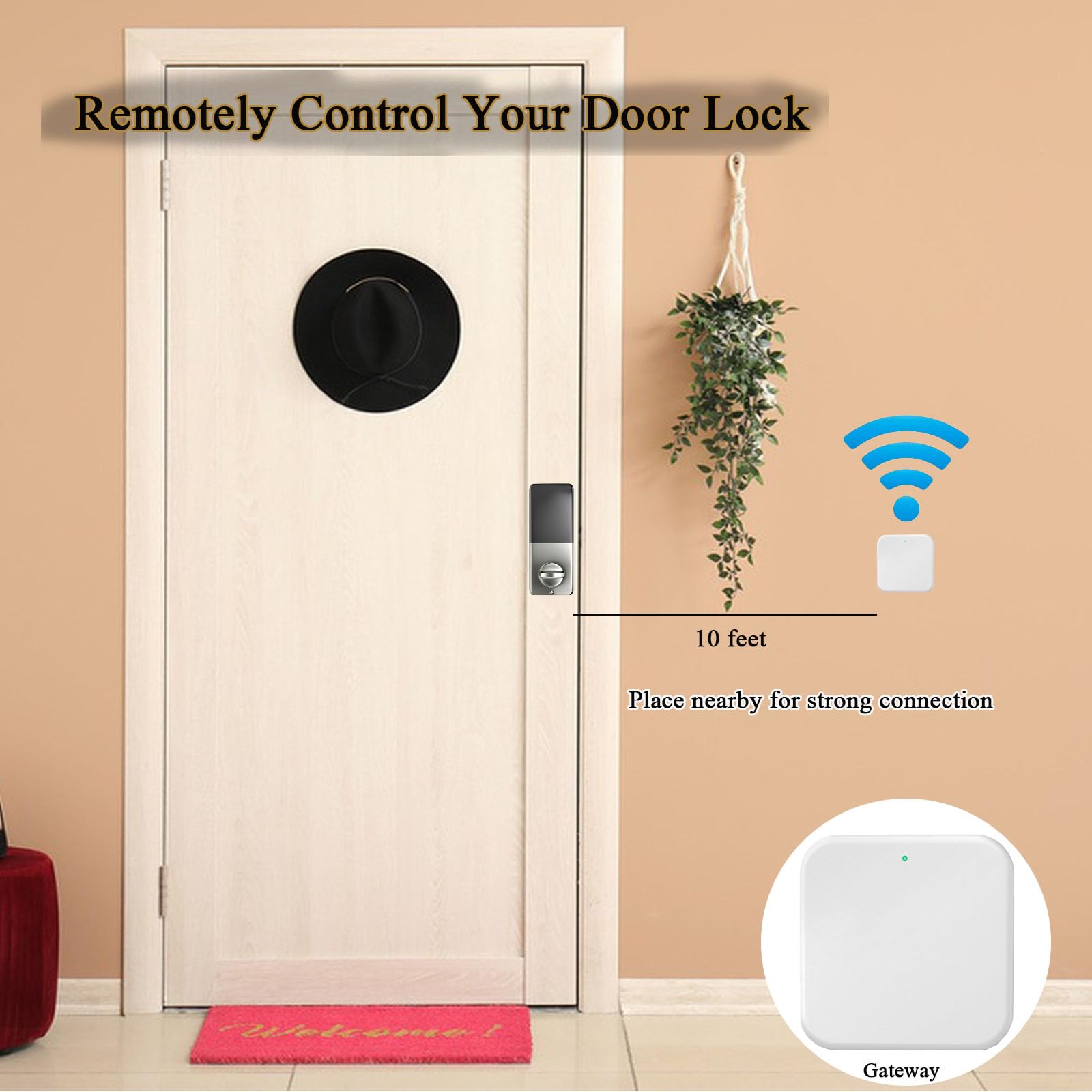 Narpult Smart Hub, Wifi Gateway For Smart Lock, G2 Gateway For Remote And Voice Control, Compatible With Ttlock App, Alexa