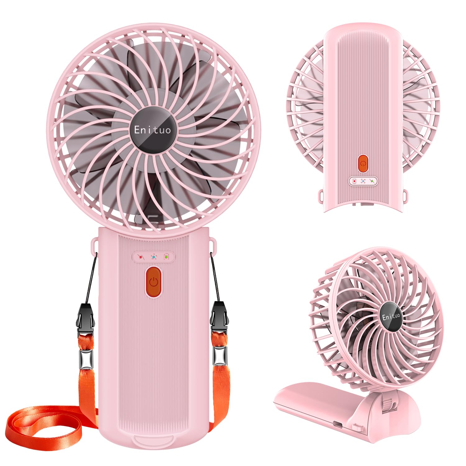 Portable Fan Handheld Fan, Mini Hand Held Fan, 6-15H Cooling Small Personal Fan, 180° Foldable Mini - Koospark