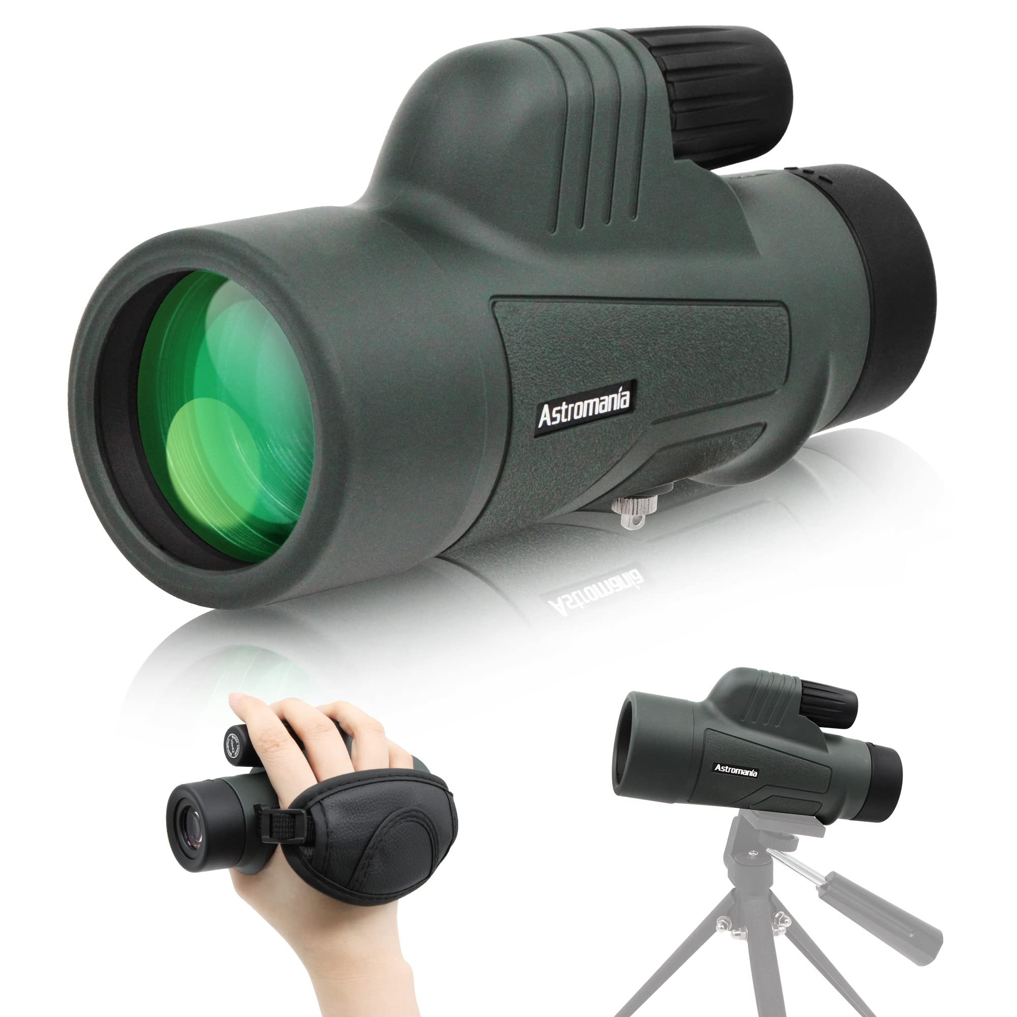 Astromania 8X42 Bak4 High Power Prism Monoculars, Waterproof, Compact Handheld Monoscope For Bird Watching, Traveling For Men