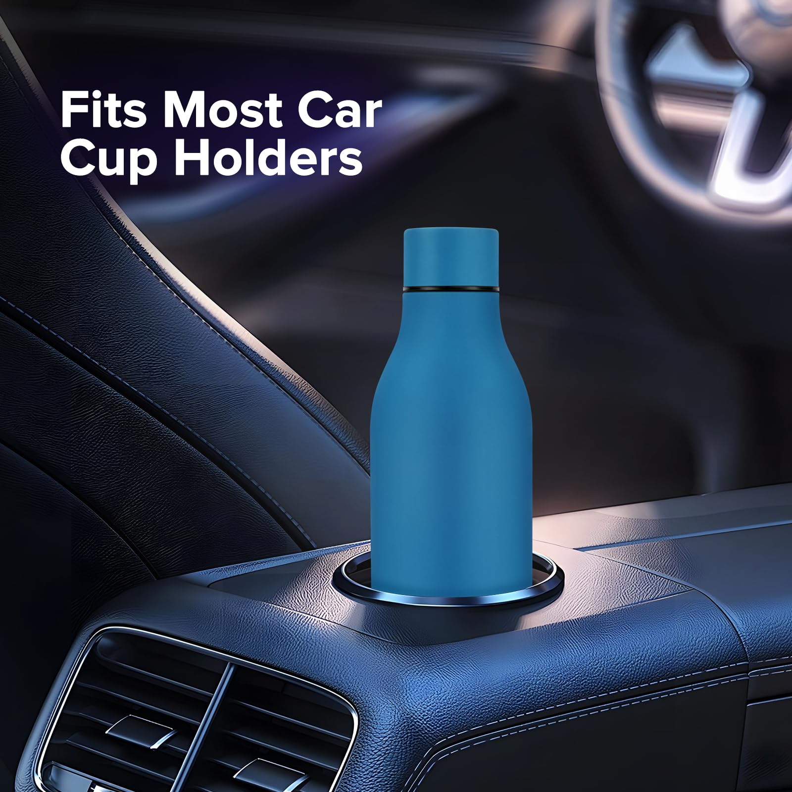 Insulated Metal Water Bottle, 18 Oz Stainless Steel Leak-Proof Gym Water Bottle With Lid For Men