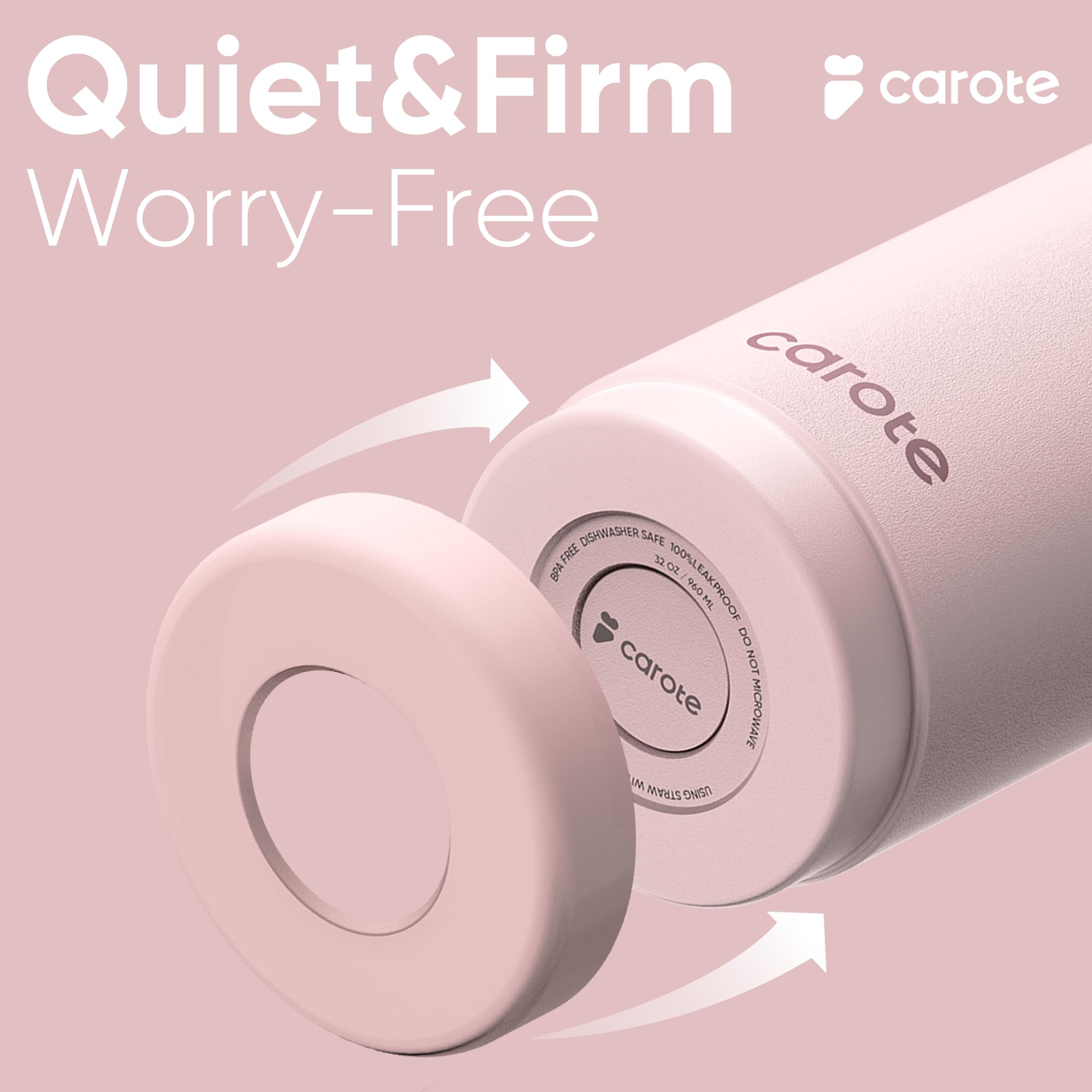 Carote Tumbler Set Of 3, 40Oz 32Oz 32Oz, Stainless Steel Tumbler With Handle, Vacuum Insulated