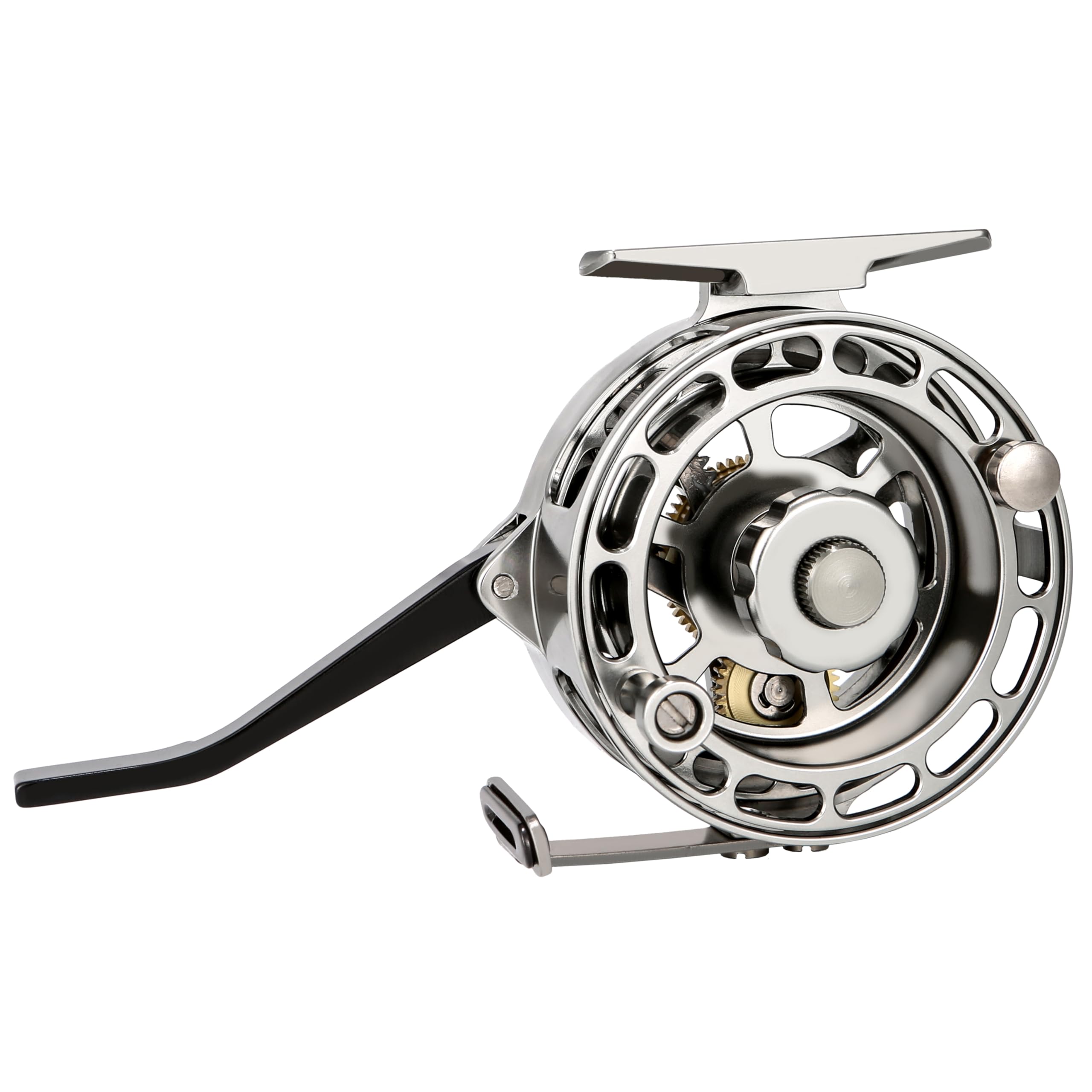 Bigchub Semi-Automatic Fly Fishing Reel, Quick Line Retrieval, Adjustable Drag, Quick Spool Removal, For Freshwater Lake Stream Pond Fishing, Cnc Machined Aluminum