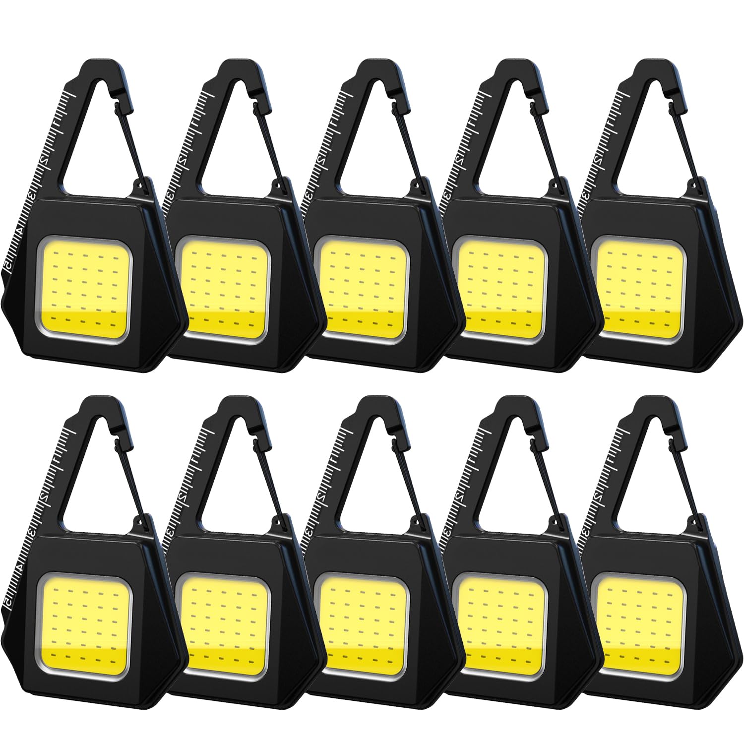 Pocketman Multifunctional Keychain Emergency Light Rechargeable Portable Work Light Keychain Cob Light With Magnetic Base Bottle Usb Rechargeable Pocket Light With Ruler For Camping Hiking Repairing (10)