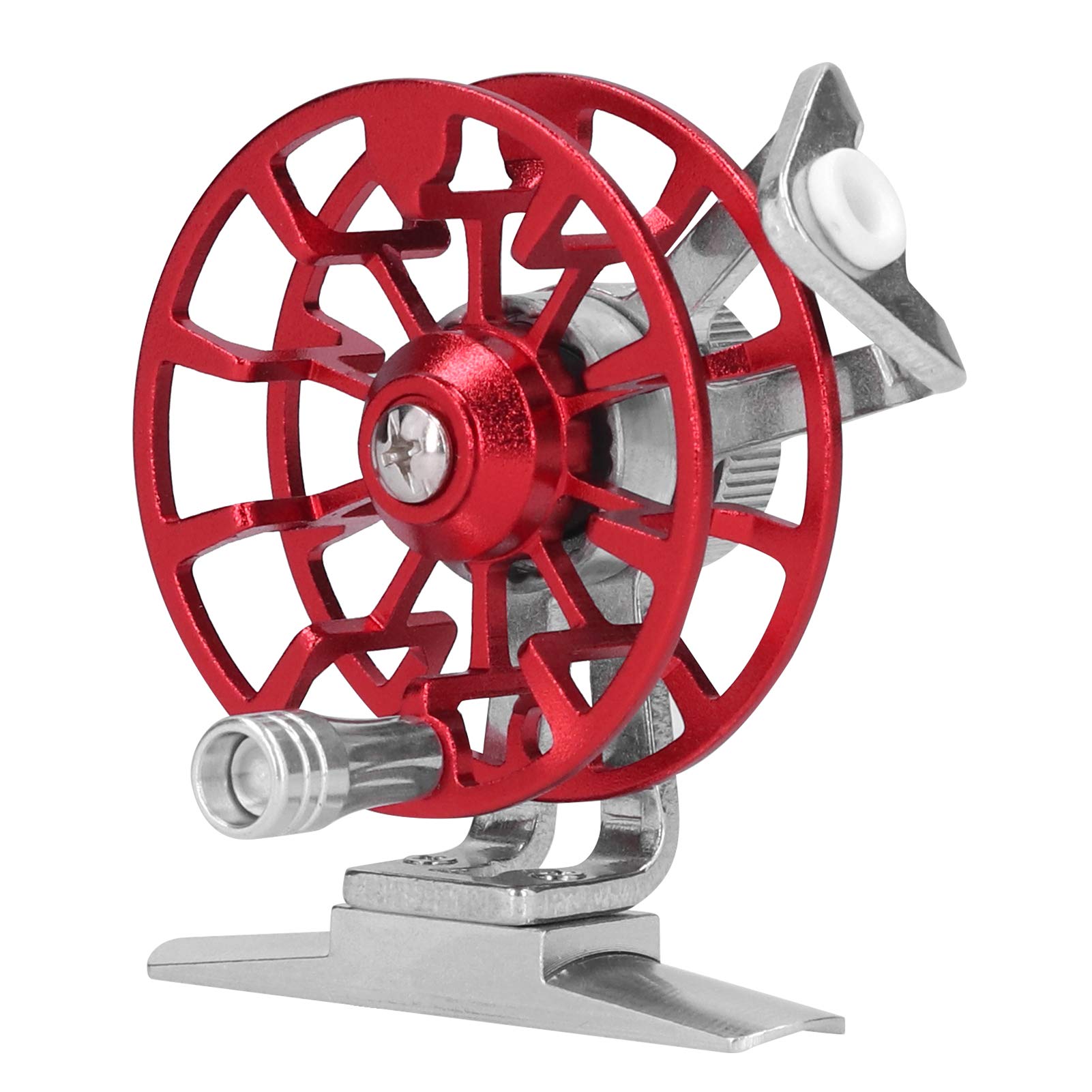 Crisis Fd50 Ice Fishing Wheel, Right-Handed Spinning Reel, 2.1In, Red