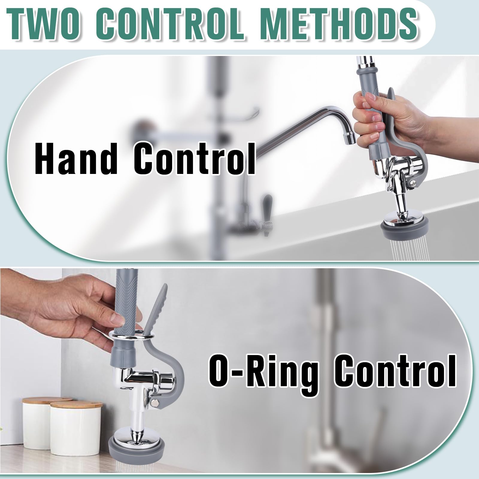 Bzimak Commercial Sink Sprayer,Commercial Sink Sprayer Head With Anti Slip Handle,1.42Gpm High Pressure Pre Rinse Sprayer, Leakproof Sink Sprayer Replacement For Commercial Kitchen Faucets, Grey