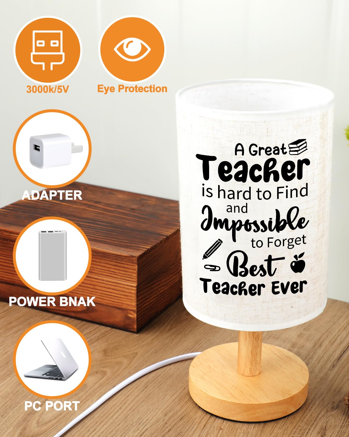 Souhoney Teacher Appreciation , Teacher Birthday , Unique For Teacher, Teacher Lamp For Home Decoration, Teacher Christmas