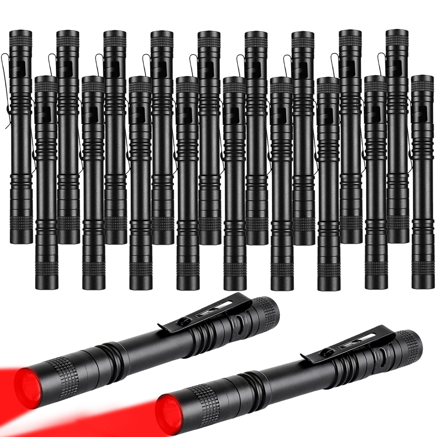 Modoao Red Led Flashlight, Pack Of Five, Mini, Easy To Carry, Waterproof Flashlight For Daily Life, Super Bright Red Suitable For Work, Detection, Outdoor Hiking, Night Observation, Etc (20)