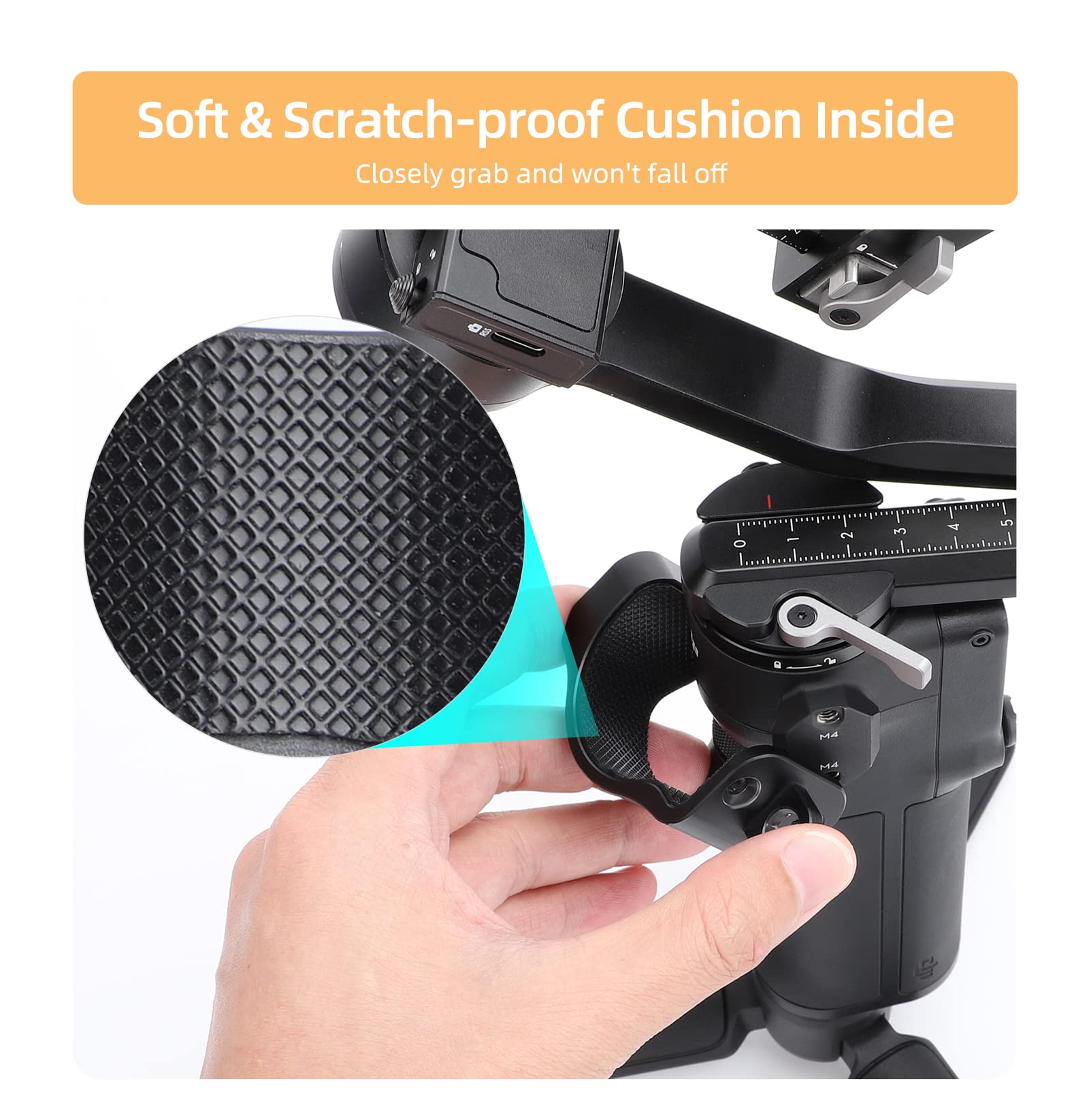 Anbee Ronin Rs 3/4 Pro Mini Neck Strap, Adjustable Dual-Hook Carry Strap With Fixed Metal Ring For Dji Ronin Rs3 / Rs 4/4 Pro Mini Handheld 3-Axis Gimbal Stabilizer