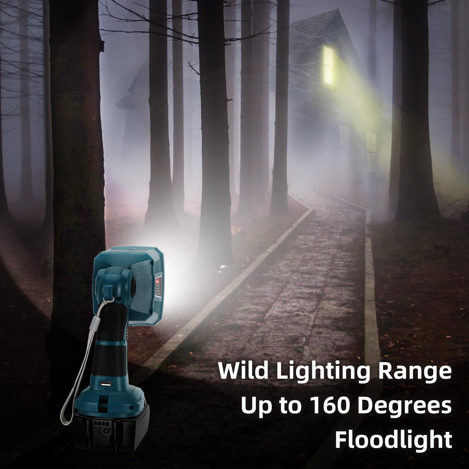 Dteztech Cordless Flashlight For Makita 18V Lxt Lithium-Ion Battery, 18W 1250Lm Led Work Light With Usb Port, Jobsite Light With 110 Degree Pivoting Head Indoor Outdoor Use